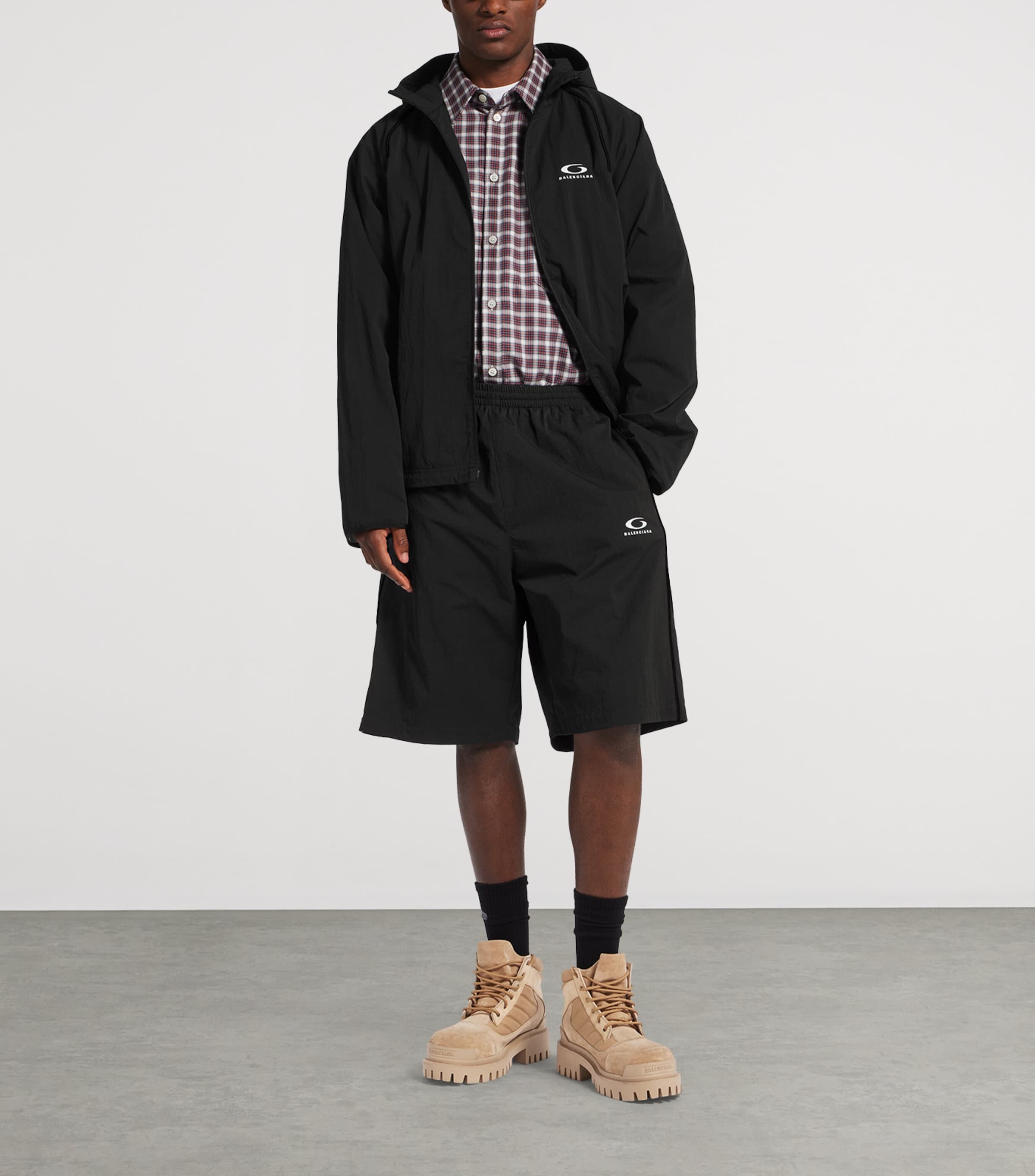 Balenciaga Mens Loop Sports Icon Track Shorts Image 2