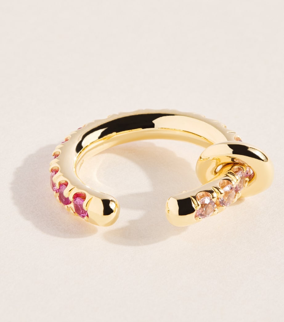 Spinelli Kilcollin Yellow Gold and Sapphire Elara Single Ear Cuff Yellow Gold Image 3