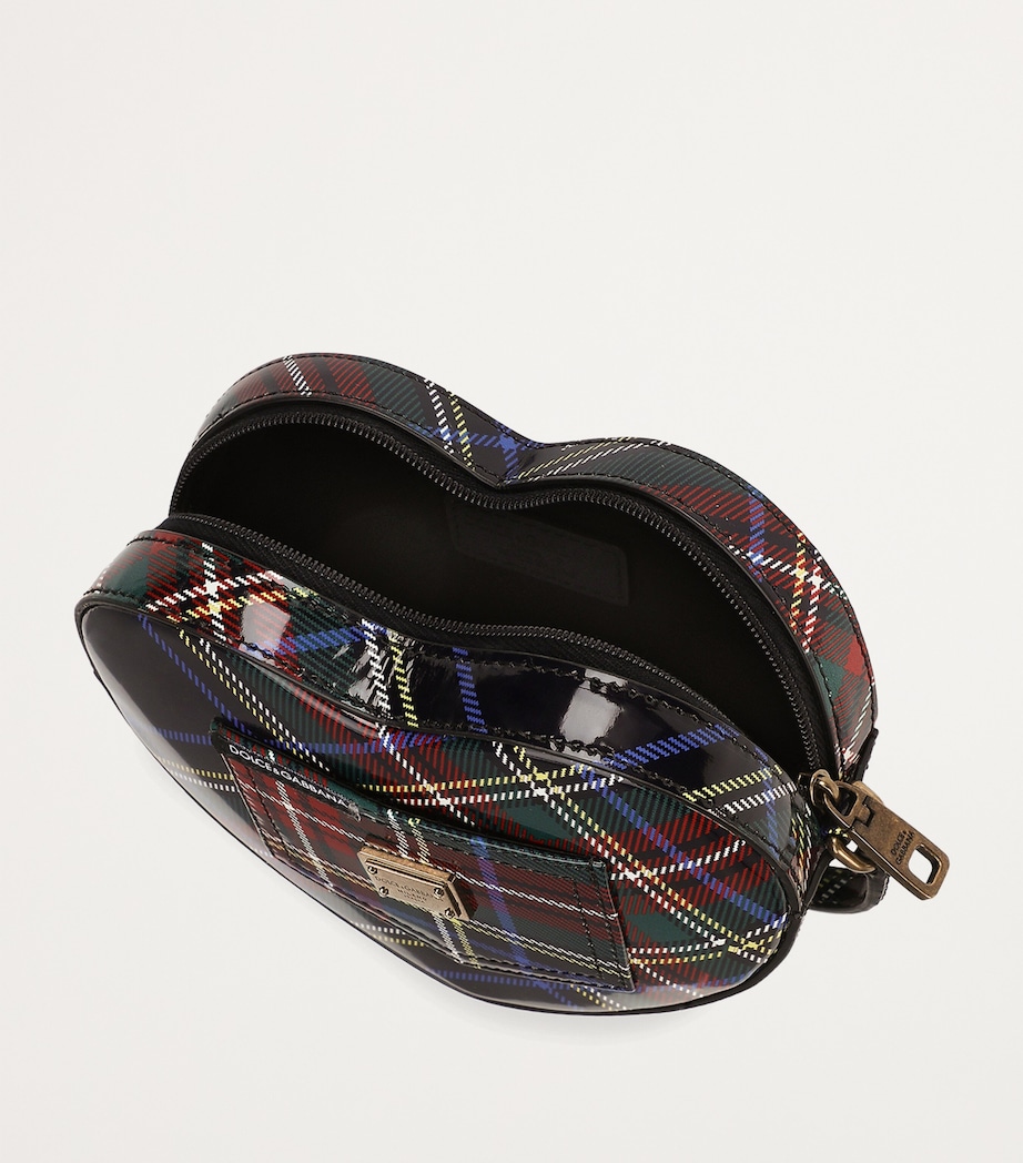 Calfskin Tartan Heart Shoulder Bag HB5DP-BLU NAVY Image 4