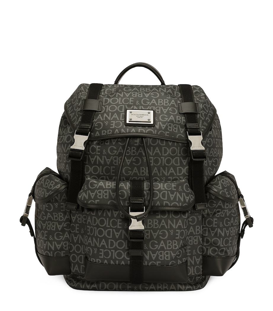 Logo-Plaque Backpack 8B969-BLACK/GREY Image 1