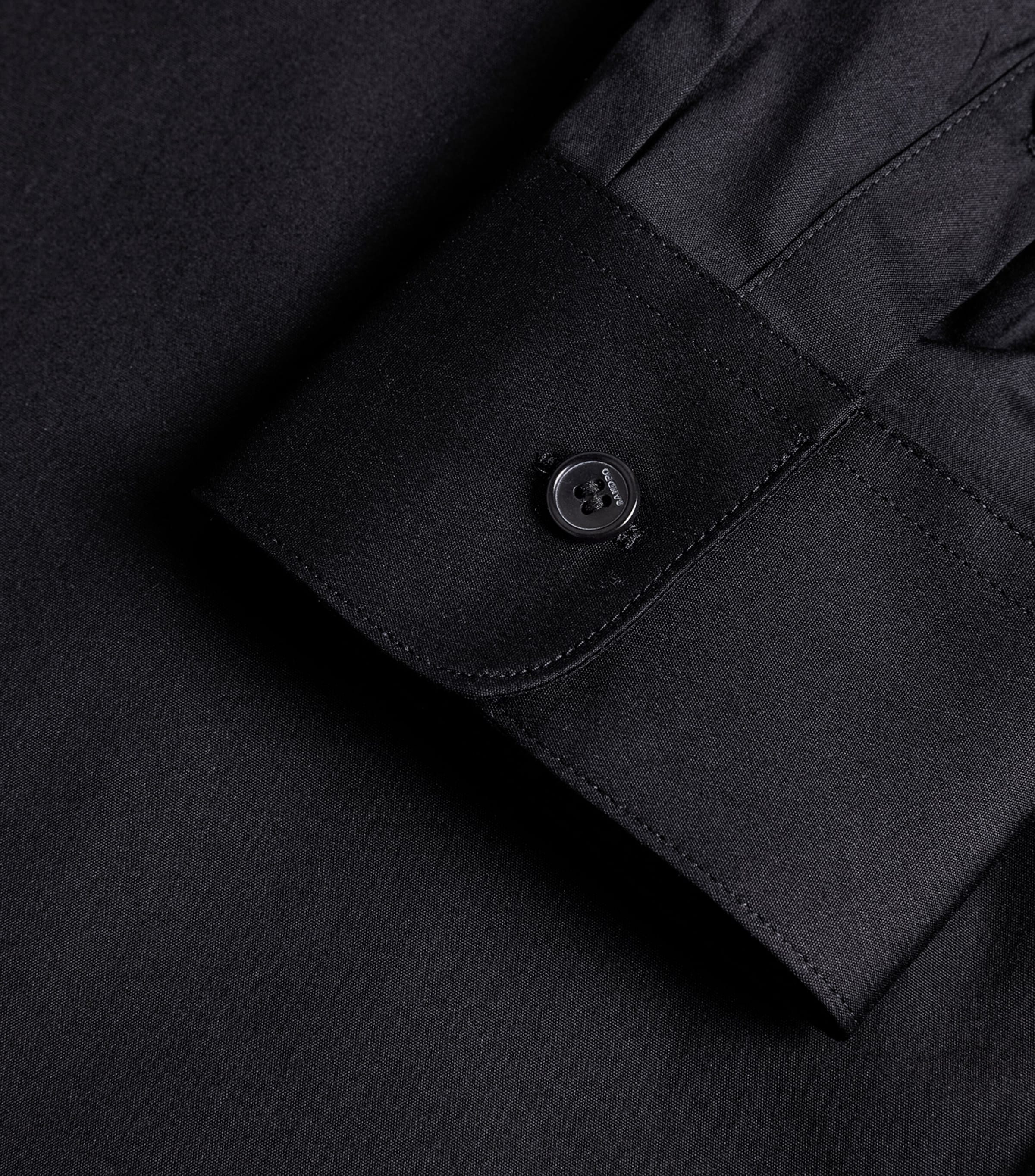 Cotton-Blend Long-Sleeve Shirt BLACK Image 5