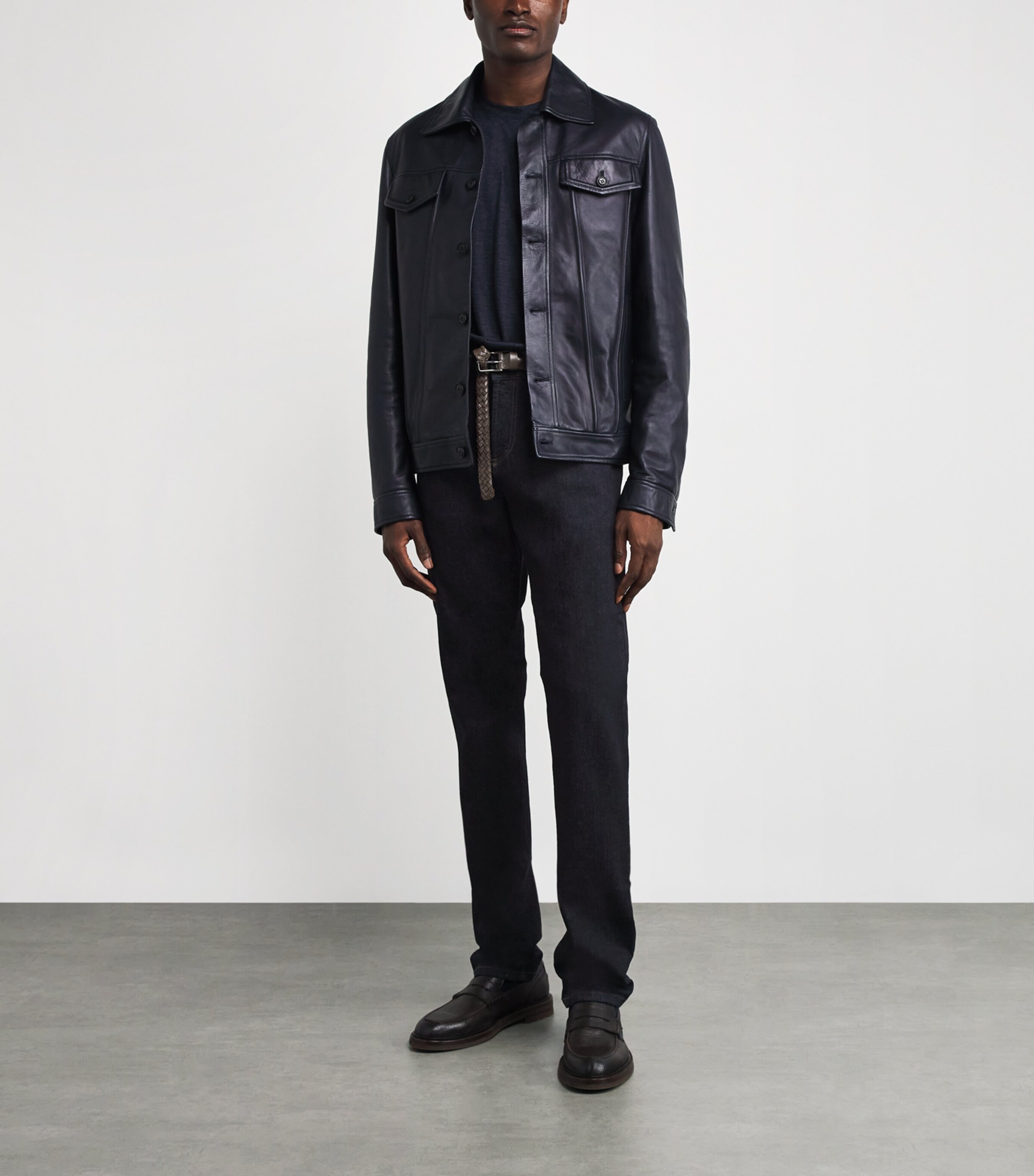 Straight-Cut Jeans 34 BLUE RINSE Image 2