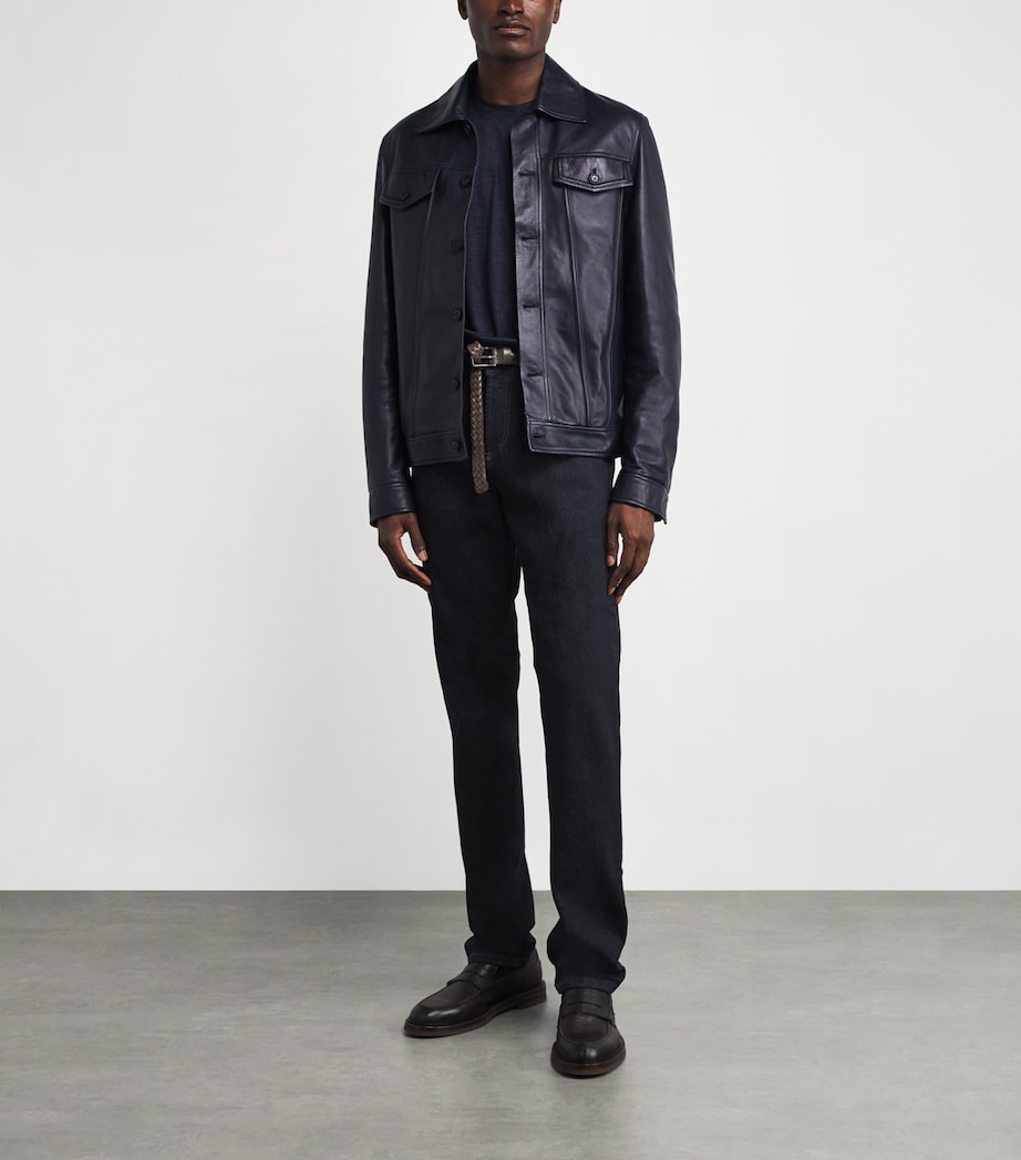 Straight-Cut Jeans 34 BLUE RINSE Image 2