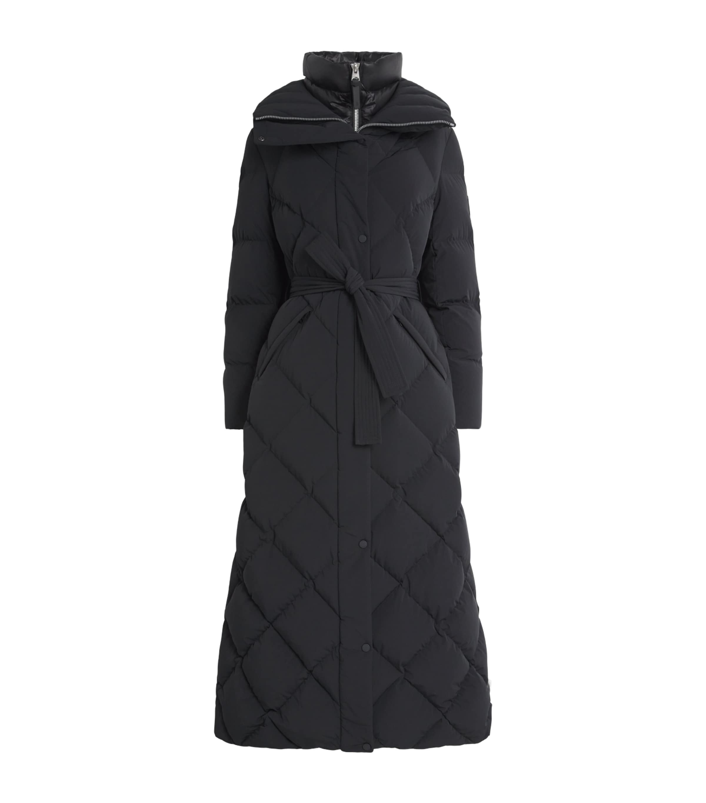 Quilted Layered Laurella Puffer Coat C0001 BLACK Image 1