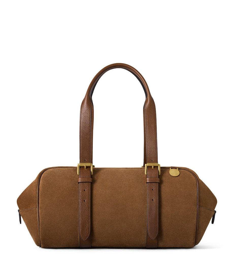 Mulberry Suede Boston Shoulder Bag Vintage Oak Image 1