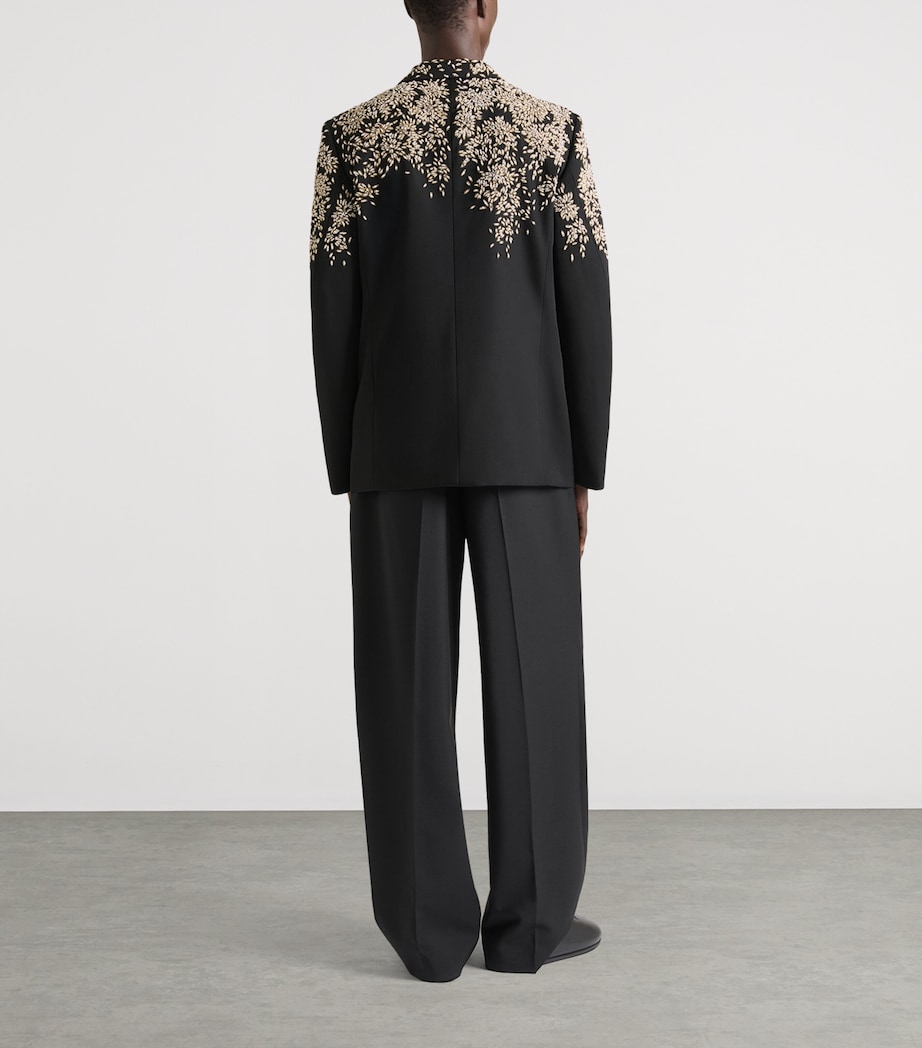 Givenchy Mens Wool Embellished Blazer Image 4