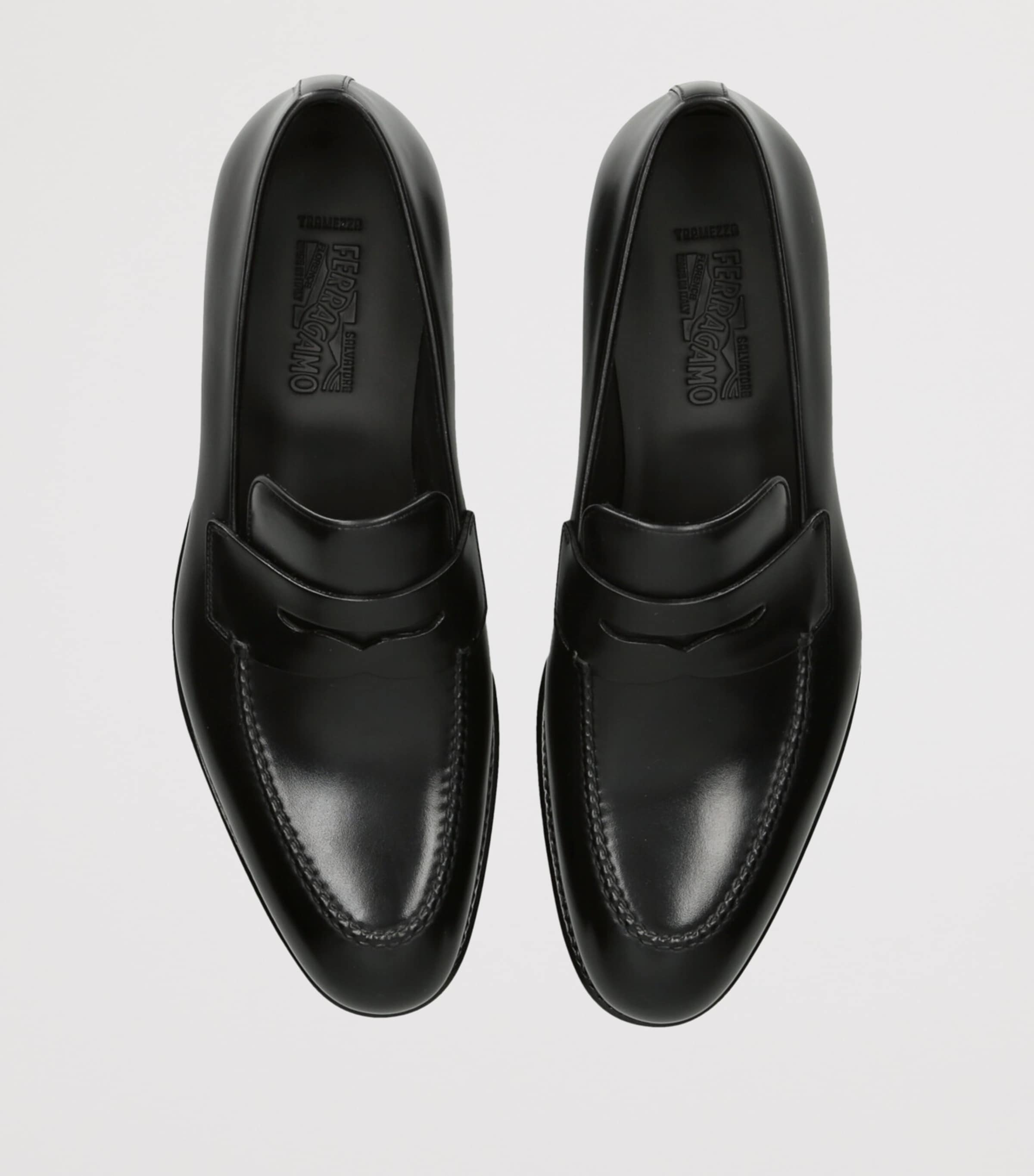 Leather Brandy Loafers BLACK Image 4