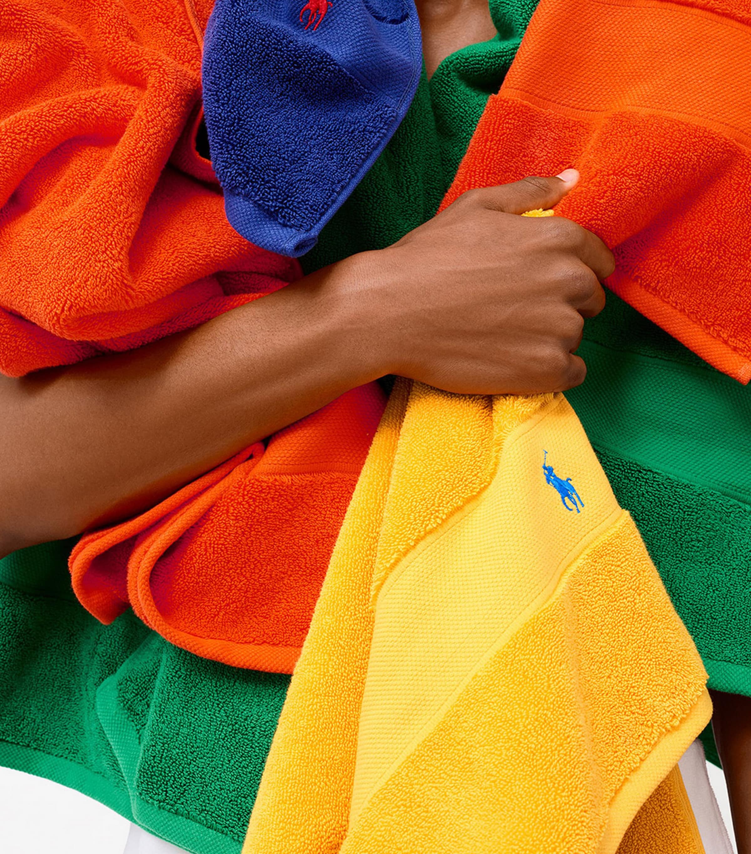 Ralph Lauren Home Polo Player Bath Sheet (90cm x 160cm) Sailing Orange Image 3