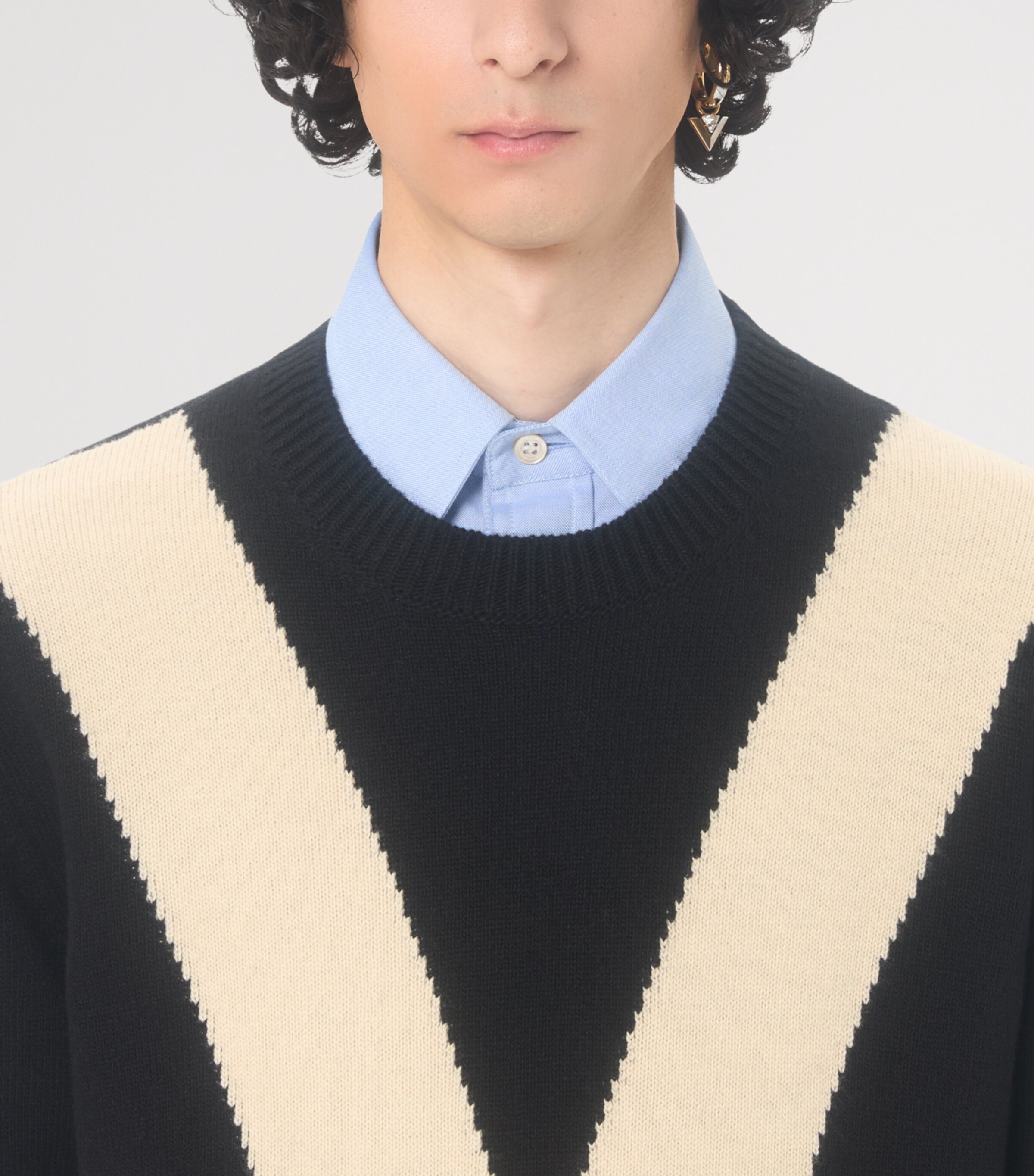 Virgin Wool V Logo Sweater 9RA Image 6