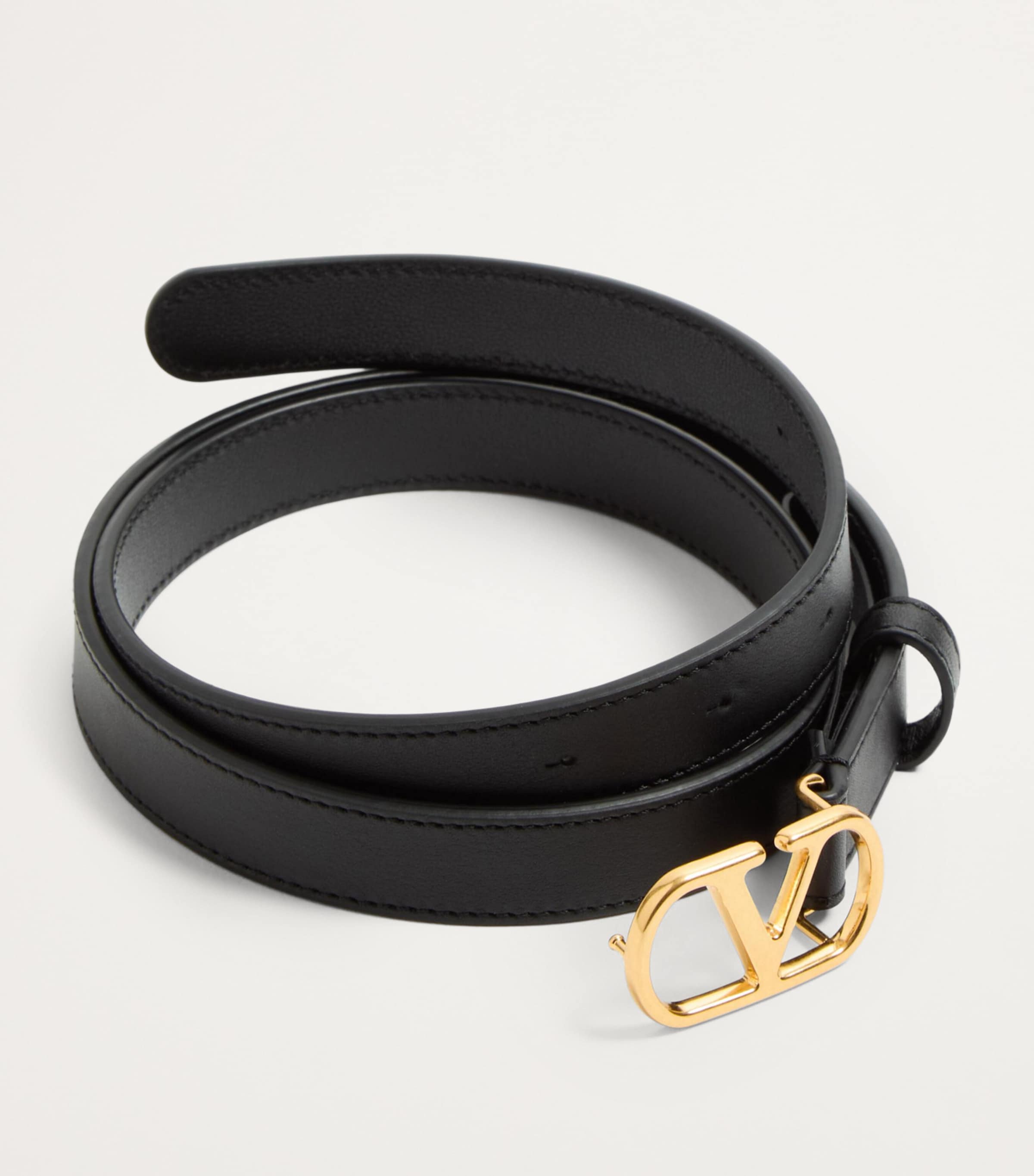 Leather VLogo Signature Belt 0NO Image 2