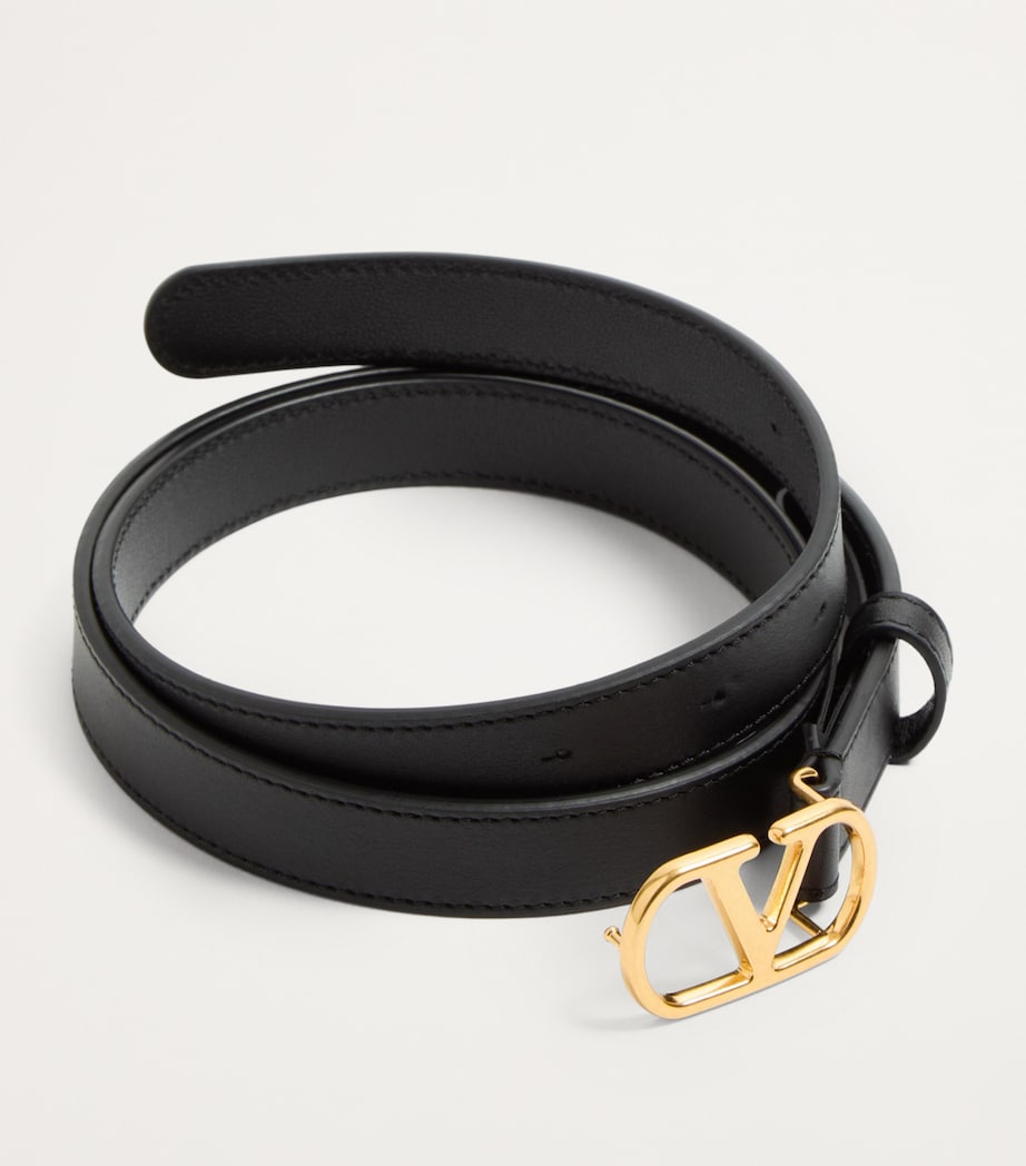 Leather VLogo Signature Belt 0NO Image 2