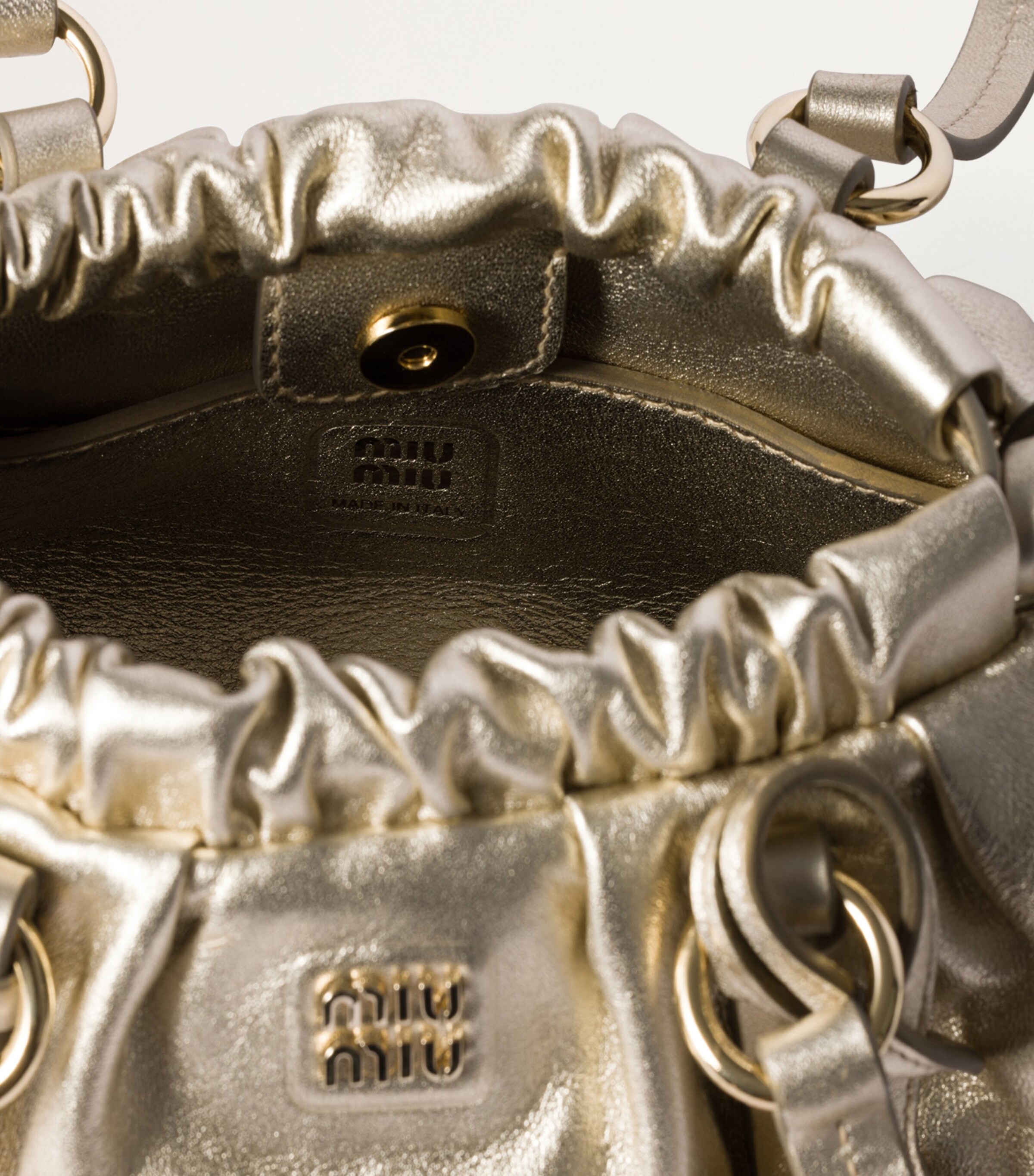 ショルダーバッグ・ポシェット Joie nappa leather bag 5BG289_2BBL_F0002_V_OOO Miu Miu - Joie Nappa Leather Bag in Briarwood
