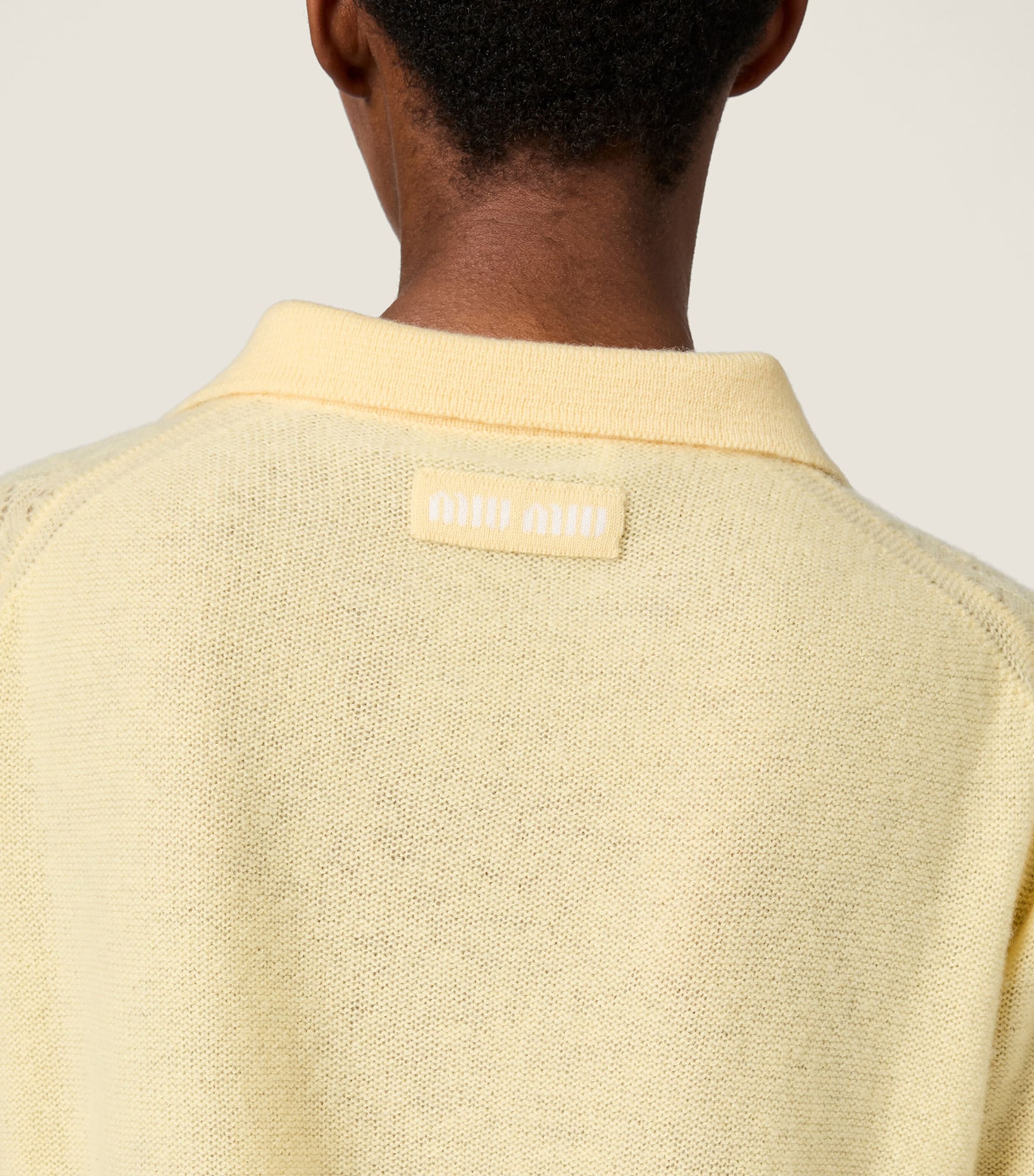 Miu Miu Womens Cashmere Polo Sweater Image 6