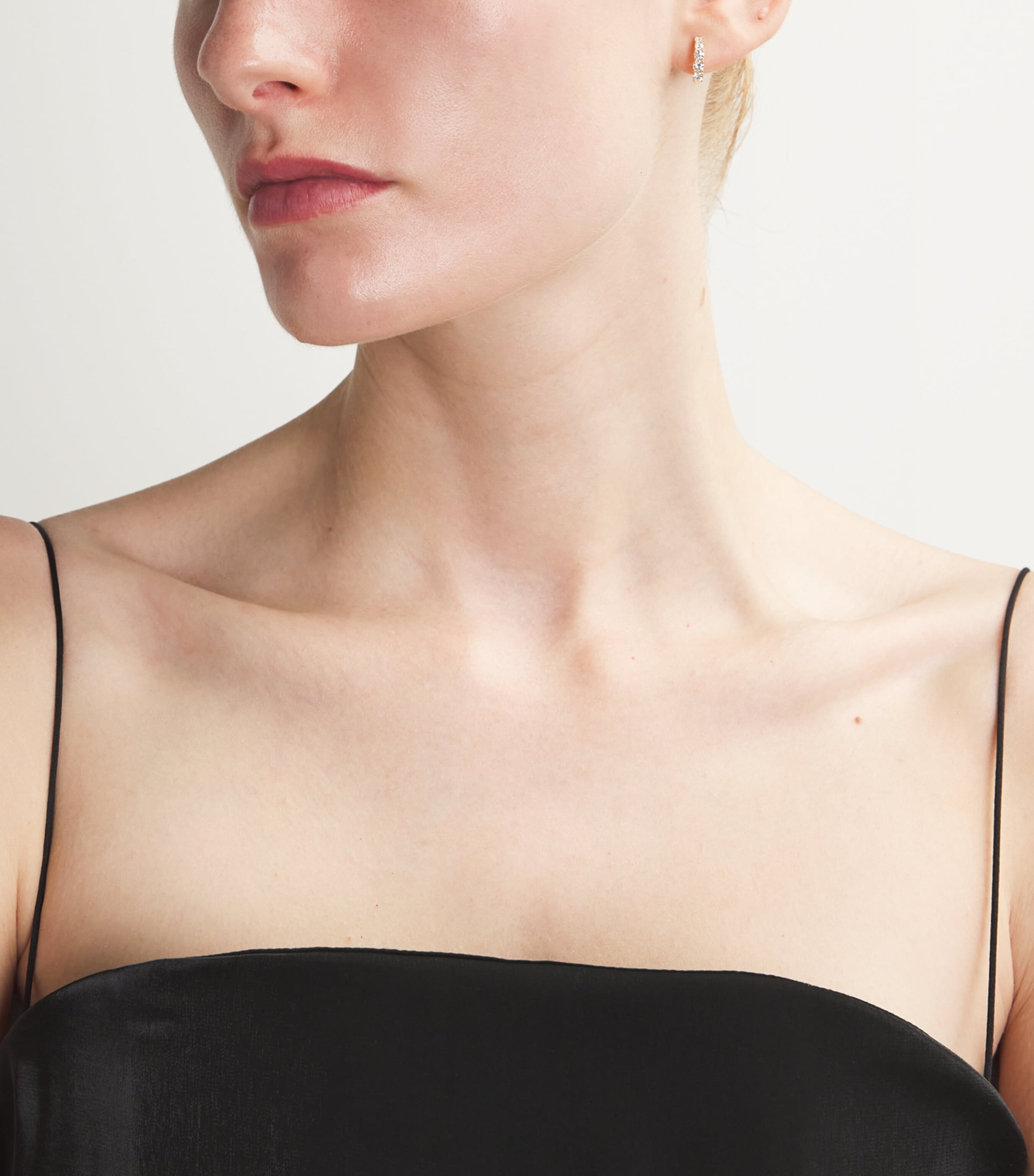 Yellow Gold and Diamond Huggie Earrings YELLOW GOLD Image 2