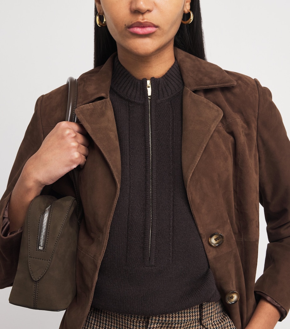 Cashmere Half-Zip T-Shirt GANACHE BROWN Image 6