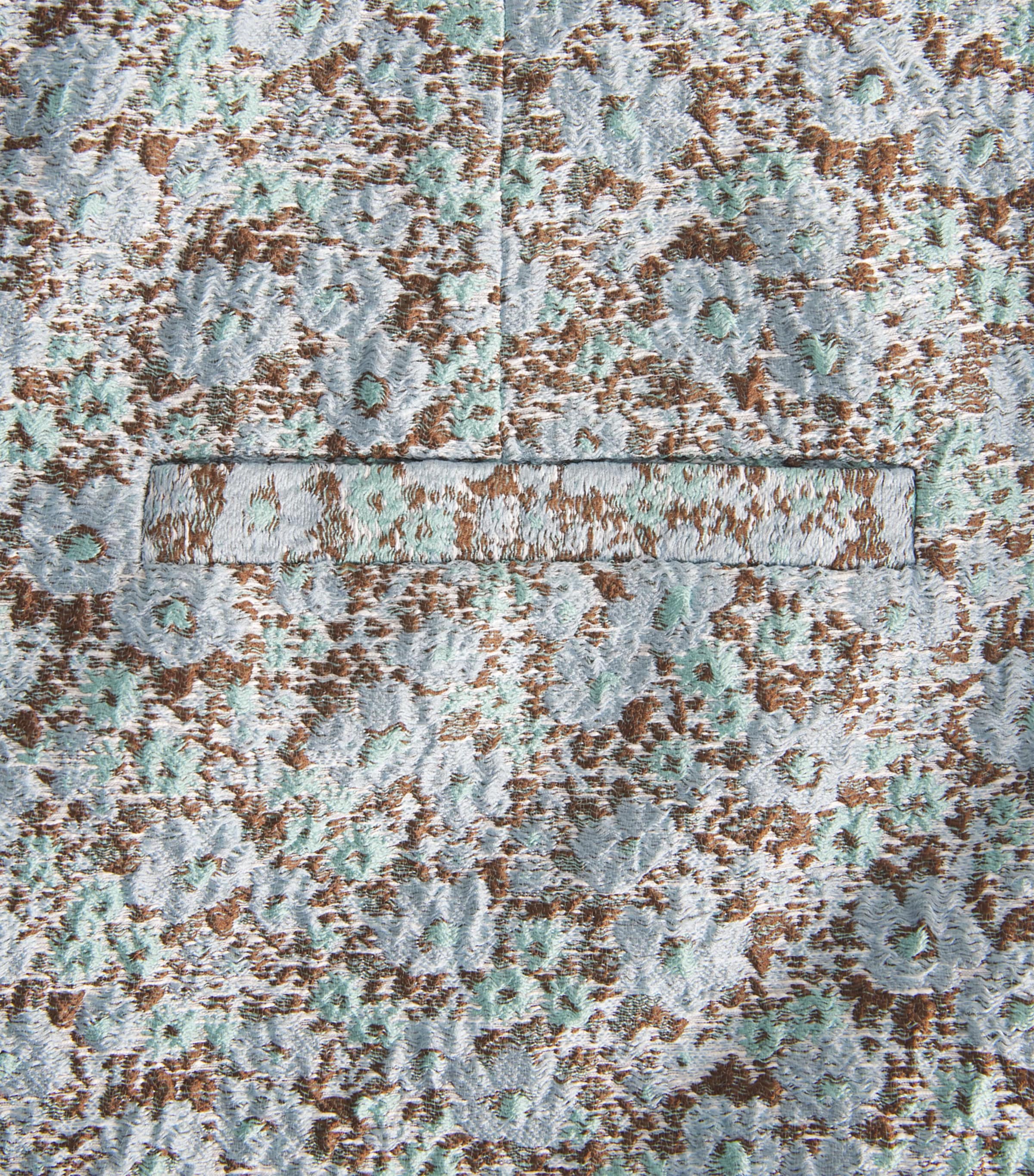 Tory Burch Womens Jacquard Trousers Blue Floral Image 6