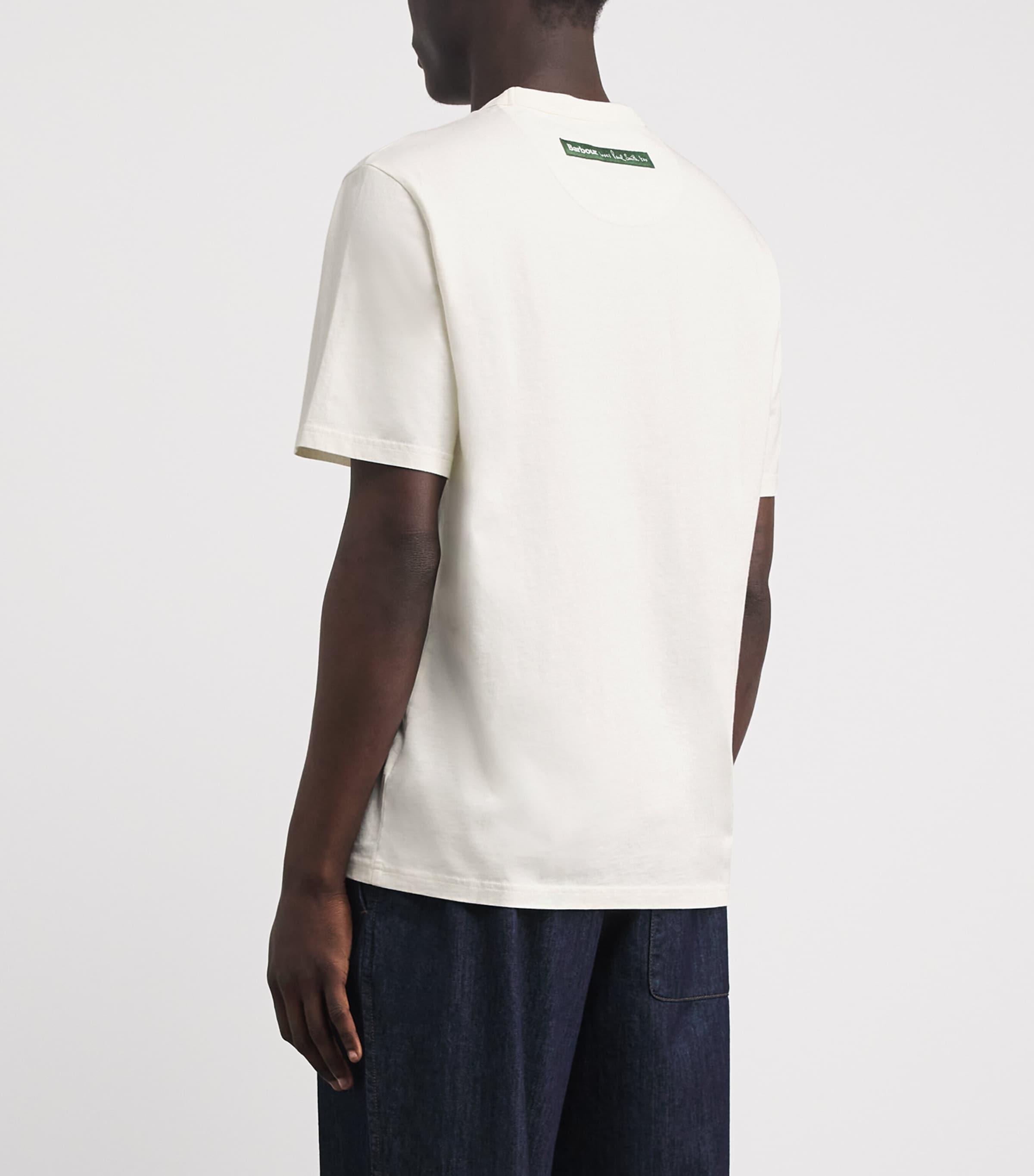 Barbour Mens x Paul Smith Fishing Jacket T-Shirt Whisper Image 5