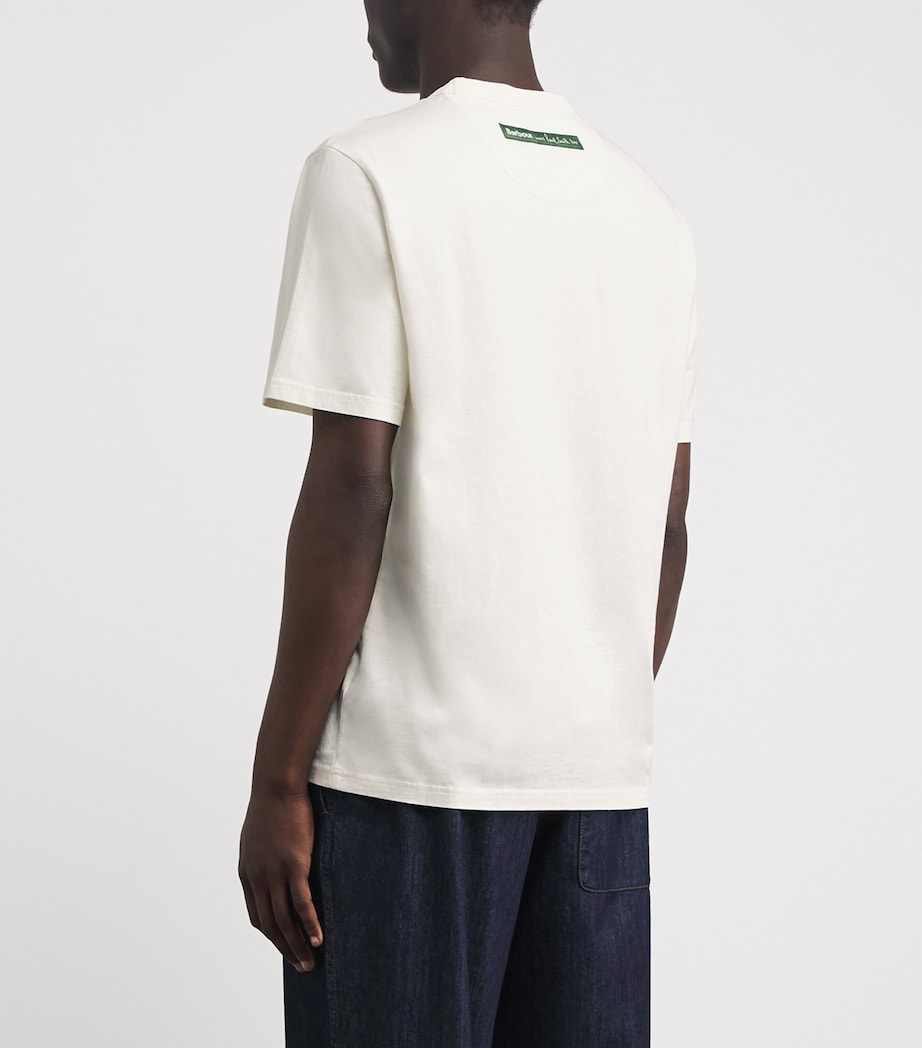 Barbour Mens x Paul Smith Fishing Jacket T-Shirt Whisper Image 5