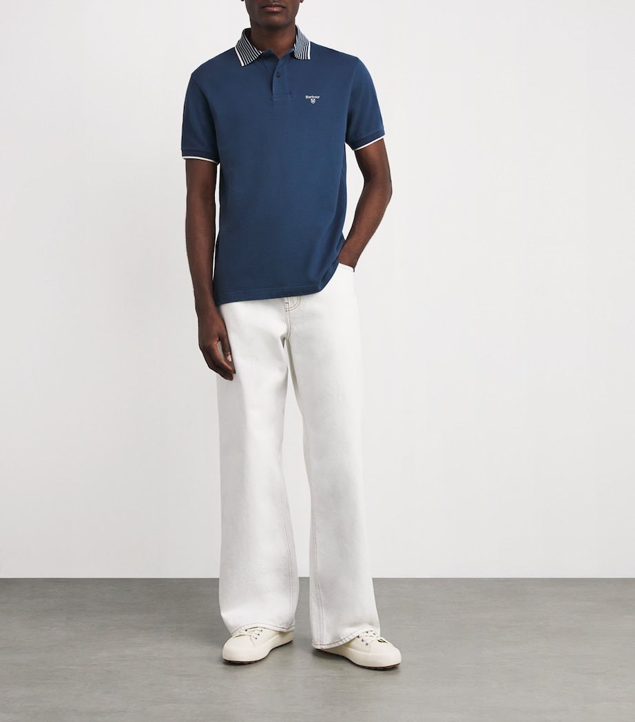 Cotton Denwick Polo Shirt DARK DENIM Image 2