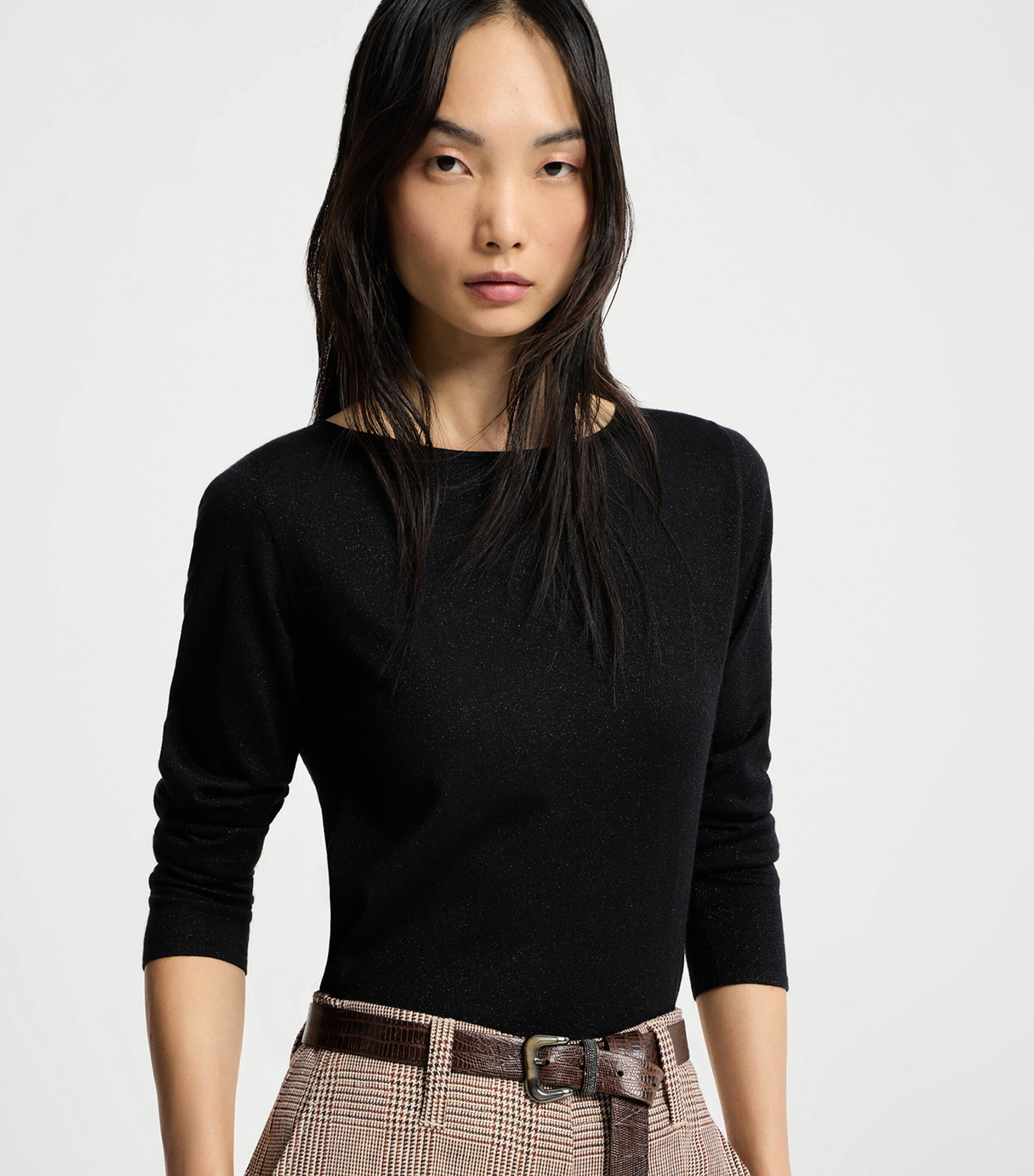 Brunello Cucinelli Womens Cashmere-Silk-Blend Sweater Image 3