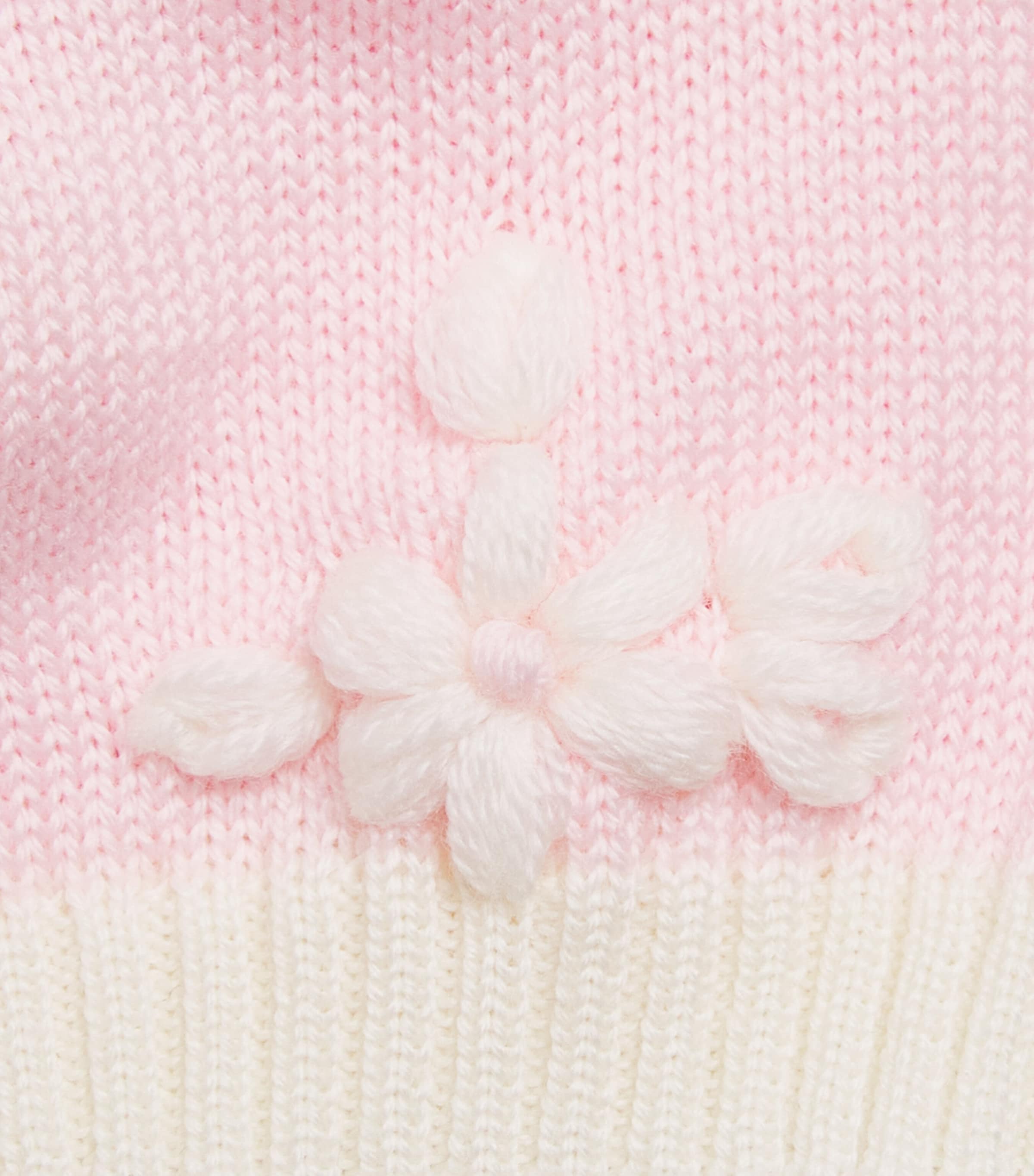 Bimbalo Wool Floral Hat (1-24 Months) Pink Image 3