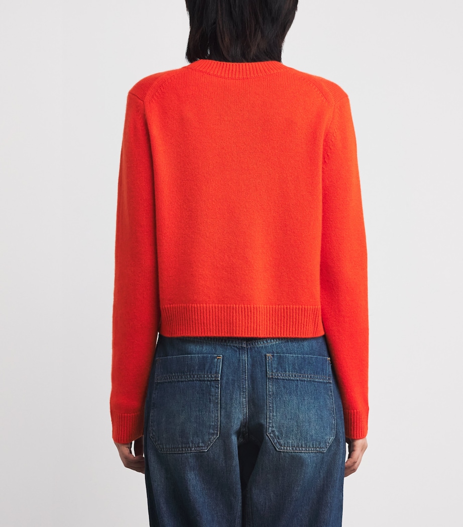Cashmere Crew-Neck Sweater VIVID ORANGE Image 4
