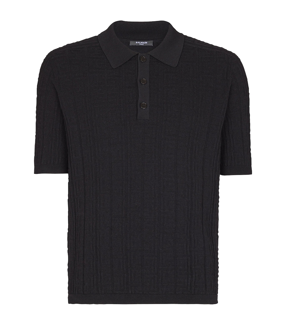 Knitted Monogram Polo Shirt 0PA NOIR Image 1