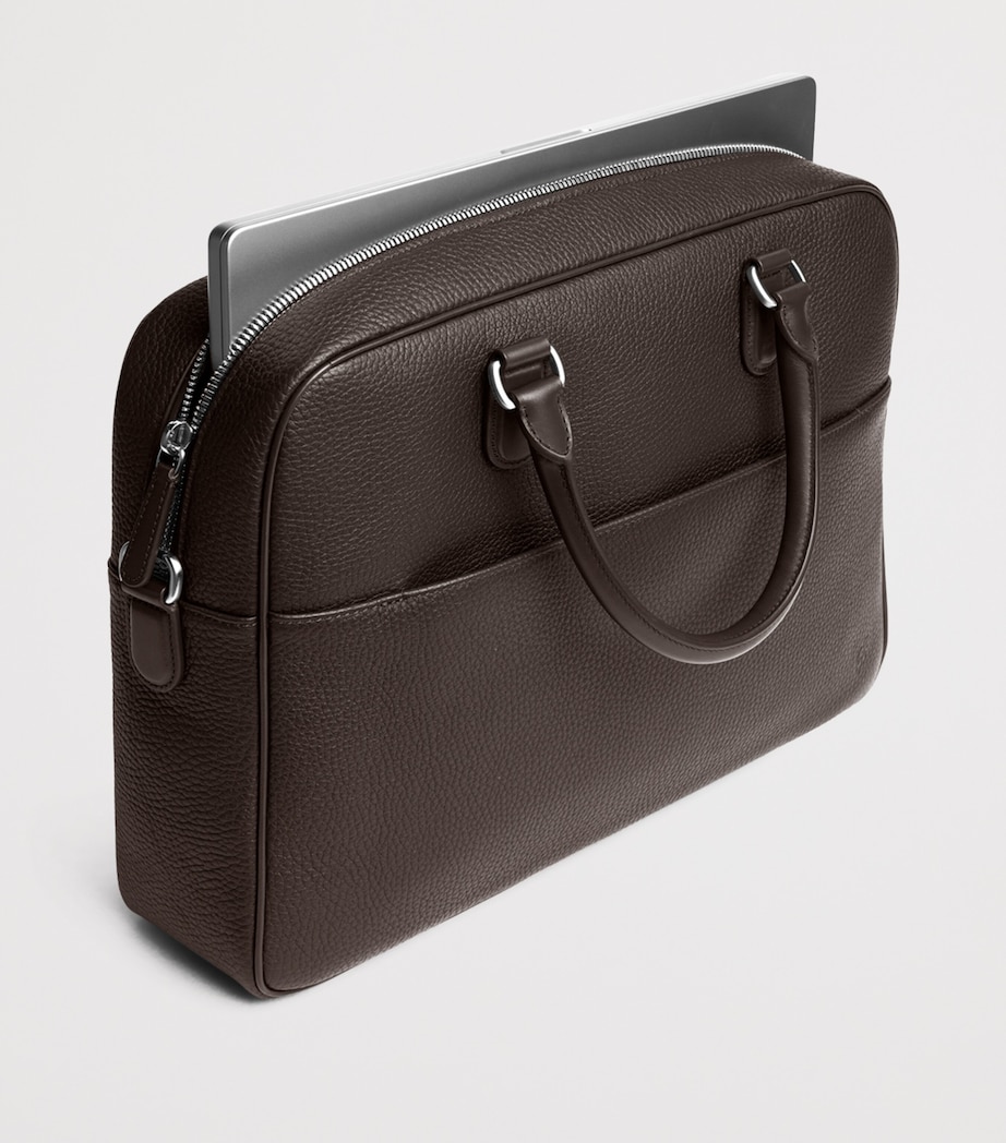 Carl Friedrik Leather Dunloe Briefcase Chocolate Image 4