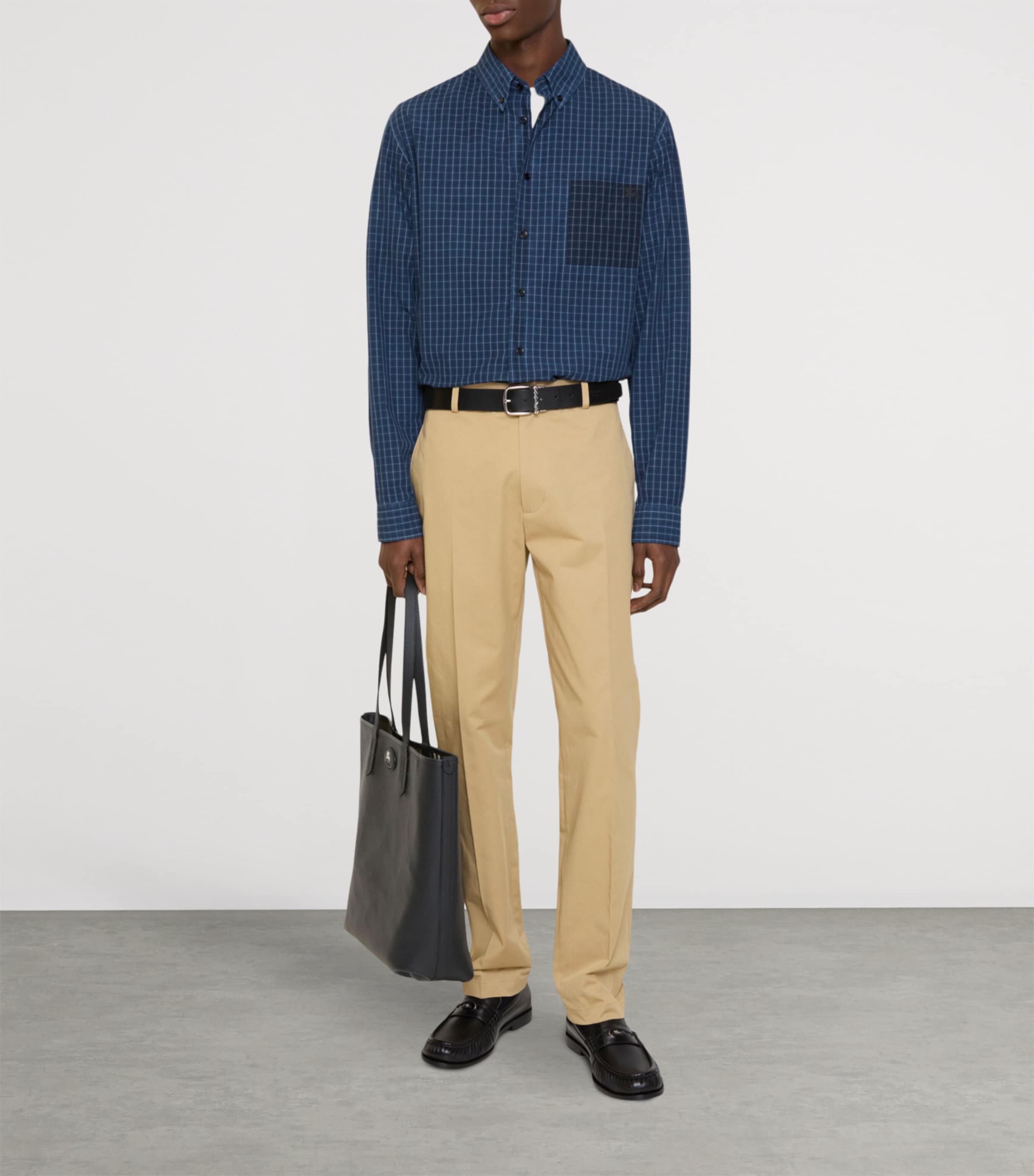 Cotton Twill Slim Chinos FLAX Image 2