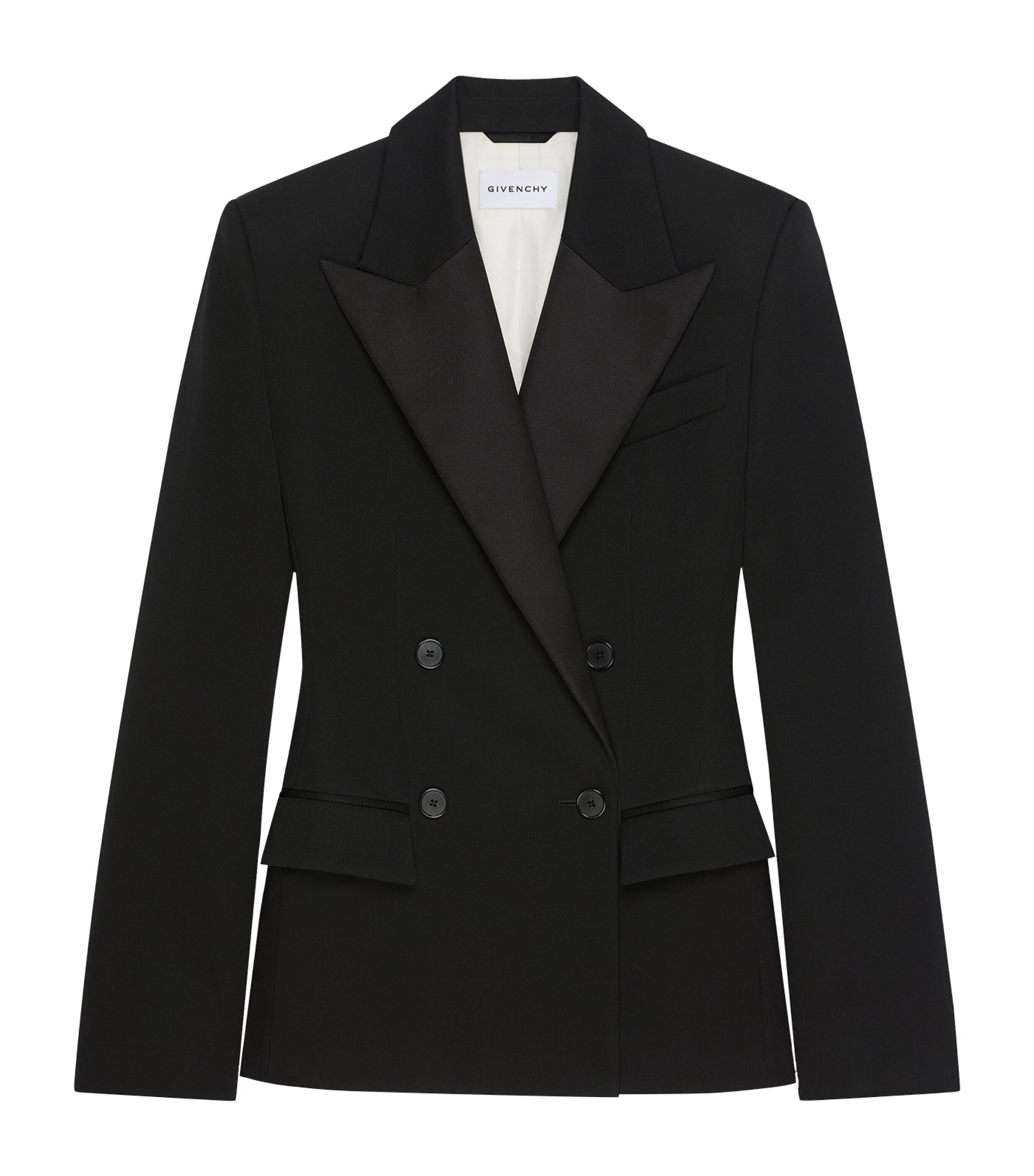 Wool Double-Breasted Jacket BLACK Image 1
