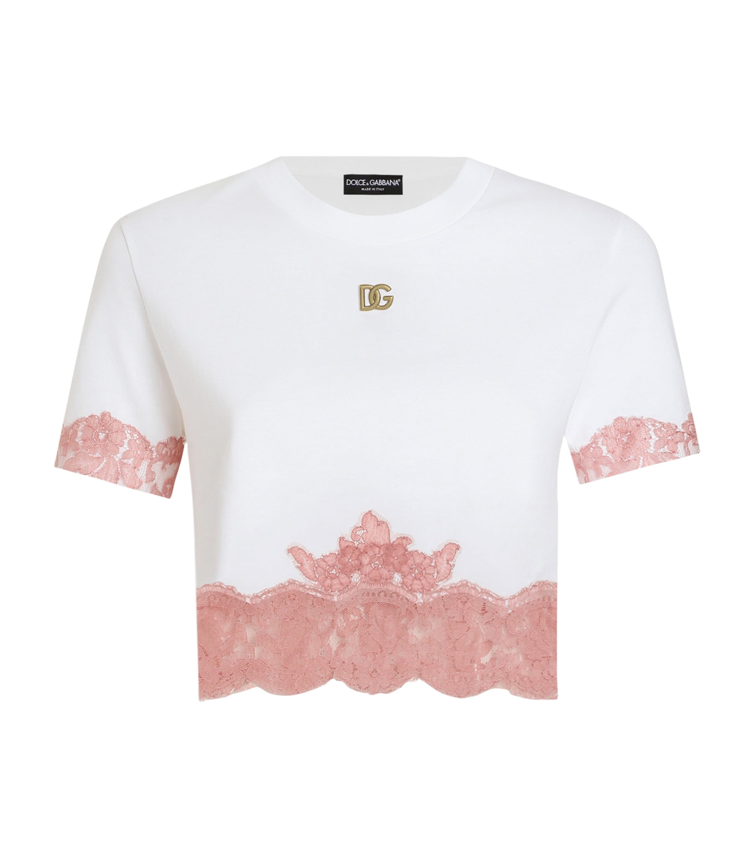 Tシャツ・カットソー DOLCE & GABBANA LACE TOP Lace top in Black for Women | Dolce&Gabbana® US