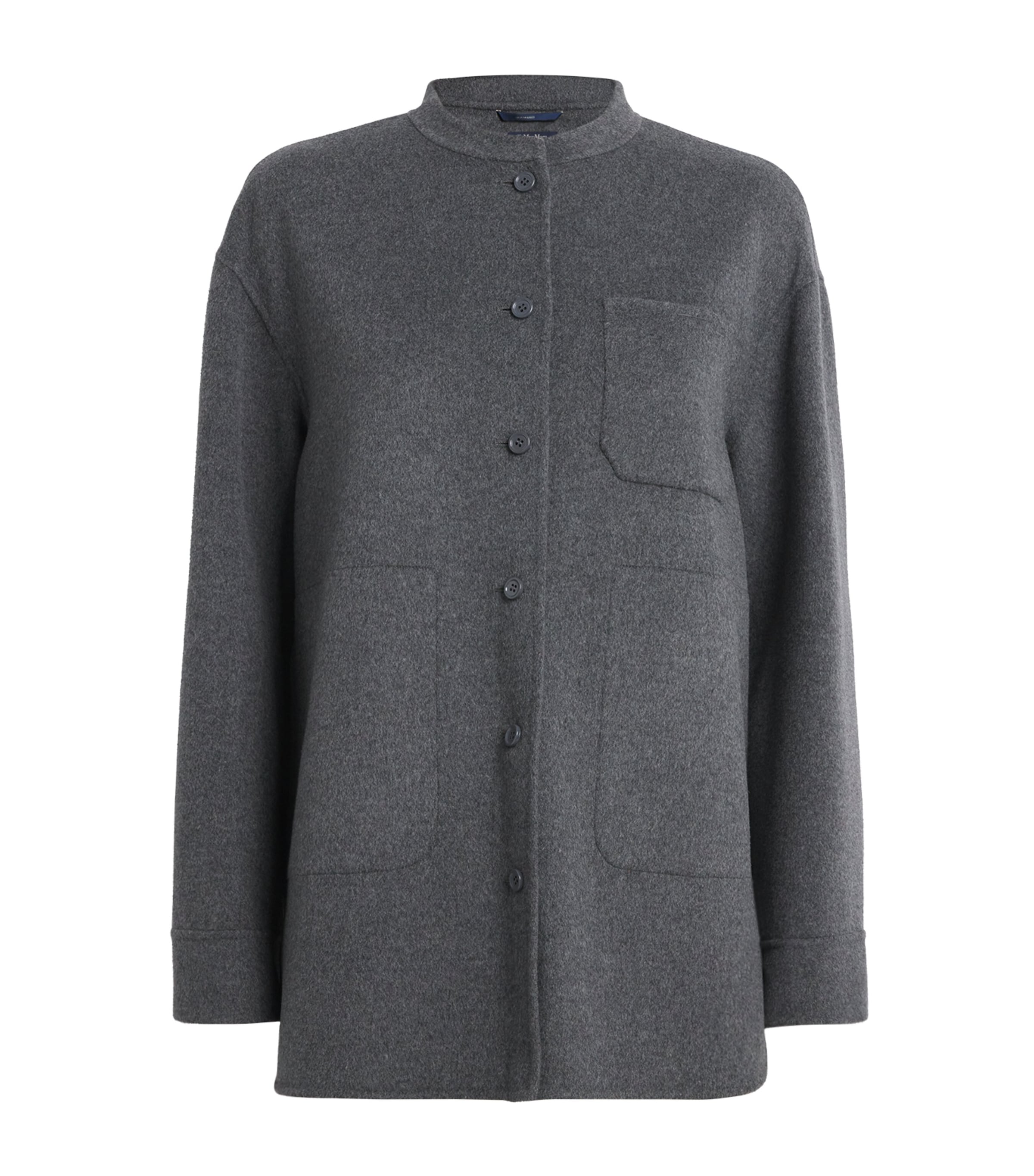 Max Mara Virgin Wool Jacket In Gray