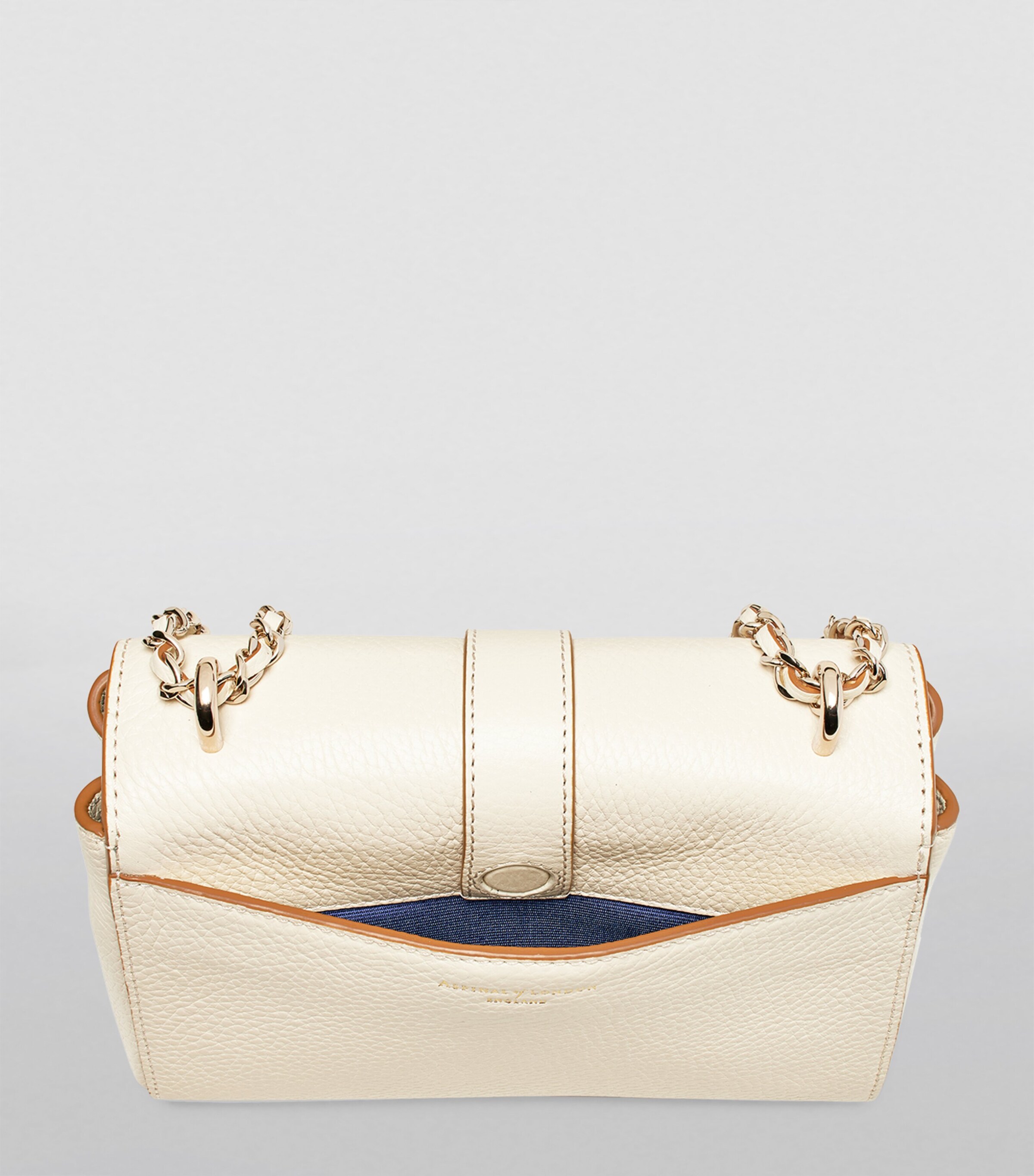 Aspinal Of London Small Leather Lottie Cross-Body Bag Ivory Image 4