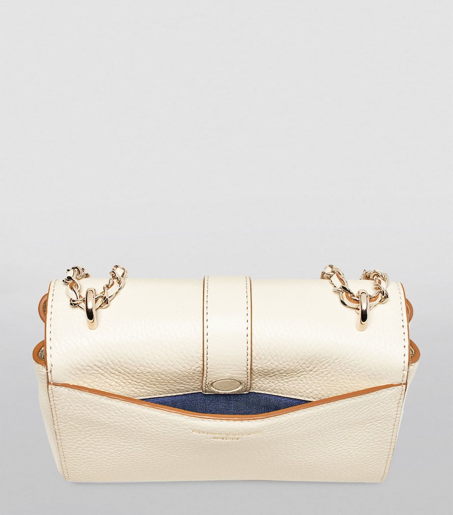 Small Leather Lottie Cross-Body Bag IVORY Image 4