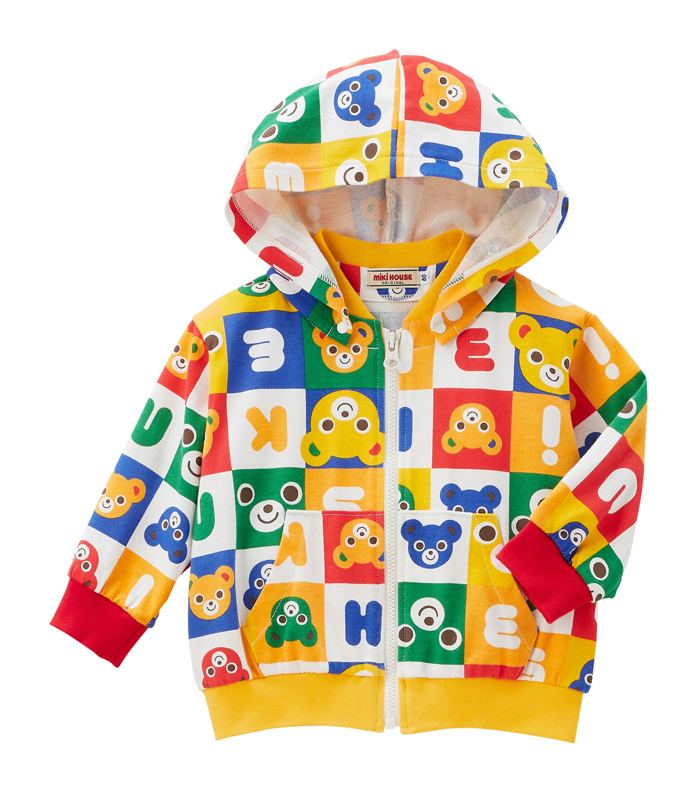 Miki House Kids' Hooded Bomber Jacket In Multi