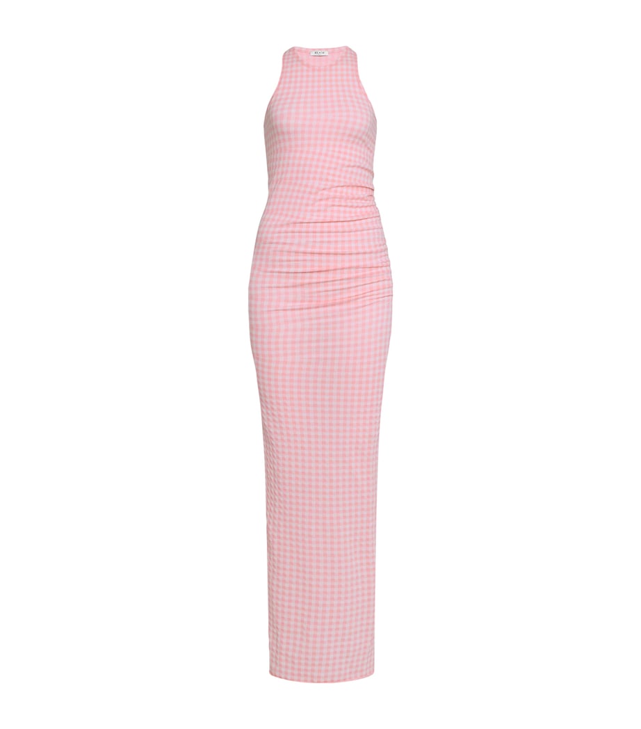 Gingham Bodycon Maxi Dress FARD Image 1