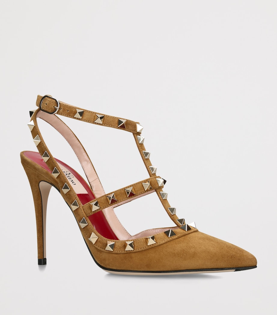 Valentino Garavani Leather Rockstud Pumps 100 Beige Image 2