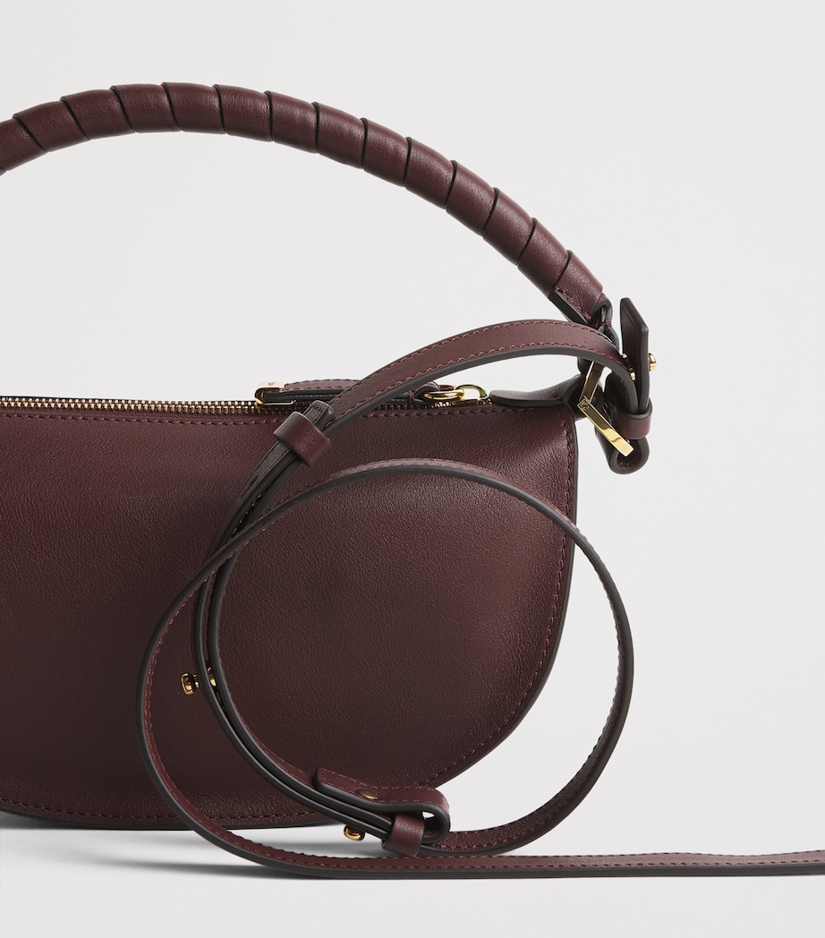 Chloé Mini Leather Marcie Shoulder Bag Dark Velvet Image 4