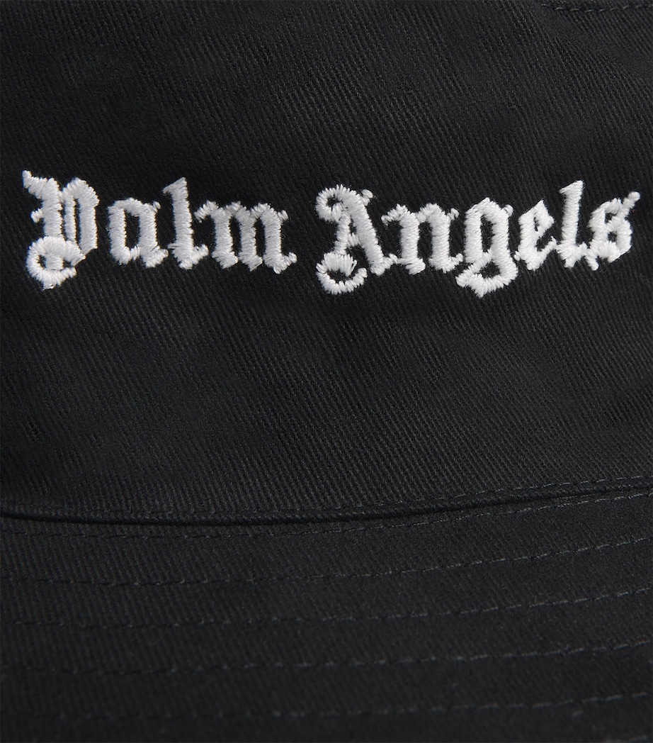 Palm Angels Kids Cotton Logo Bucket Hat Image 3