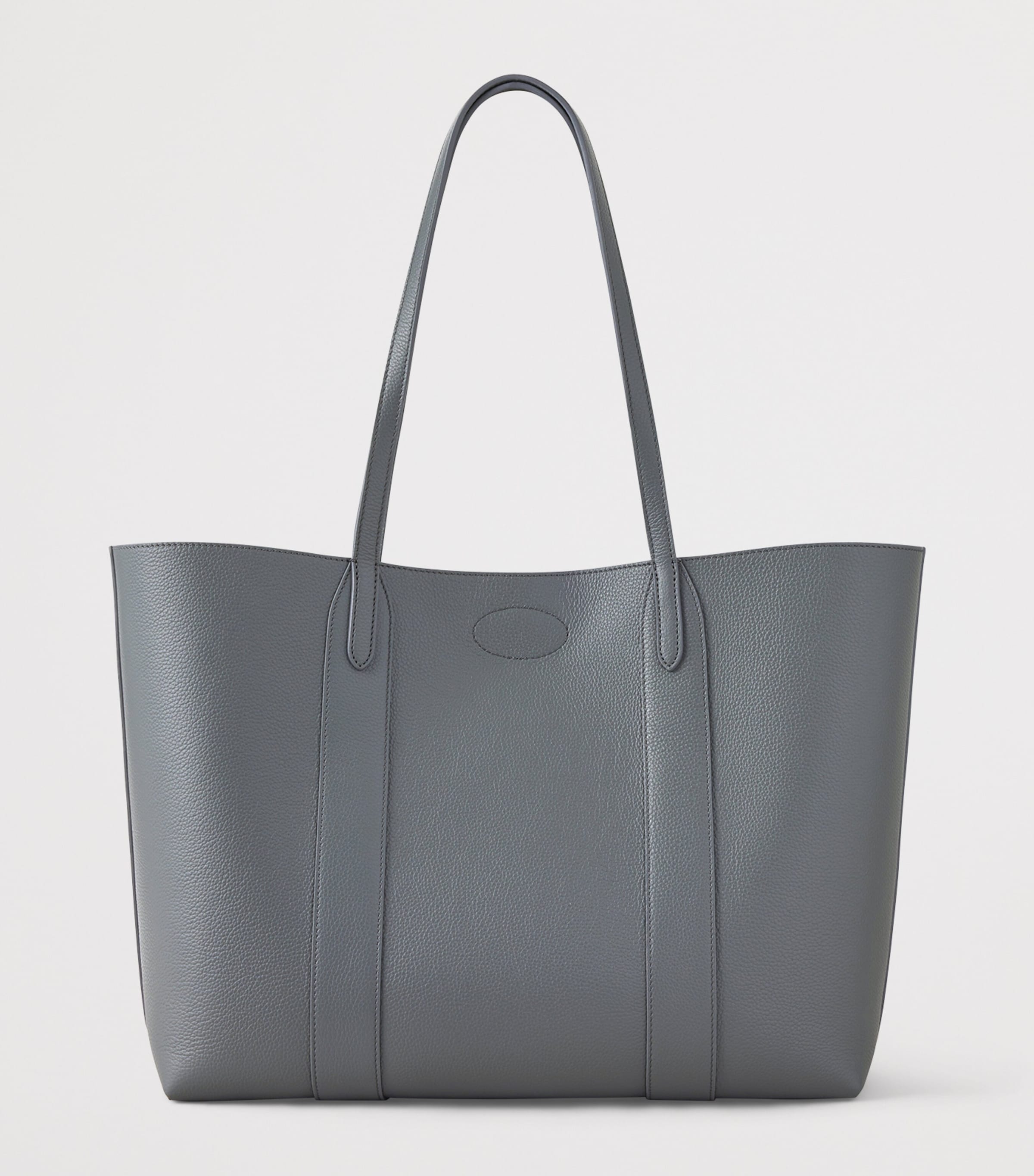 Mulberry Small Leather Bayswater Tote Bag Foggy Grey Image 2