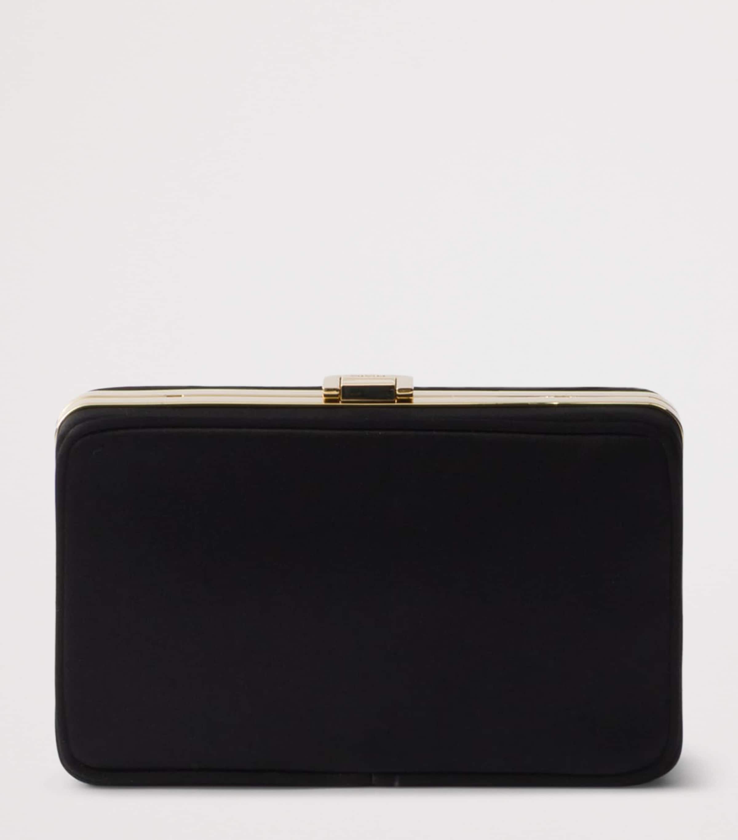 Prada Mini Satin Clutch Black Image 3