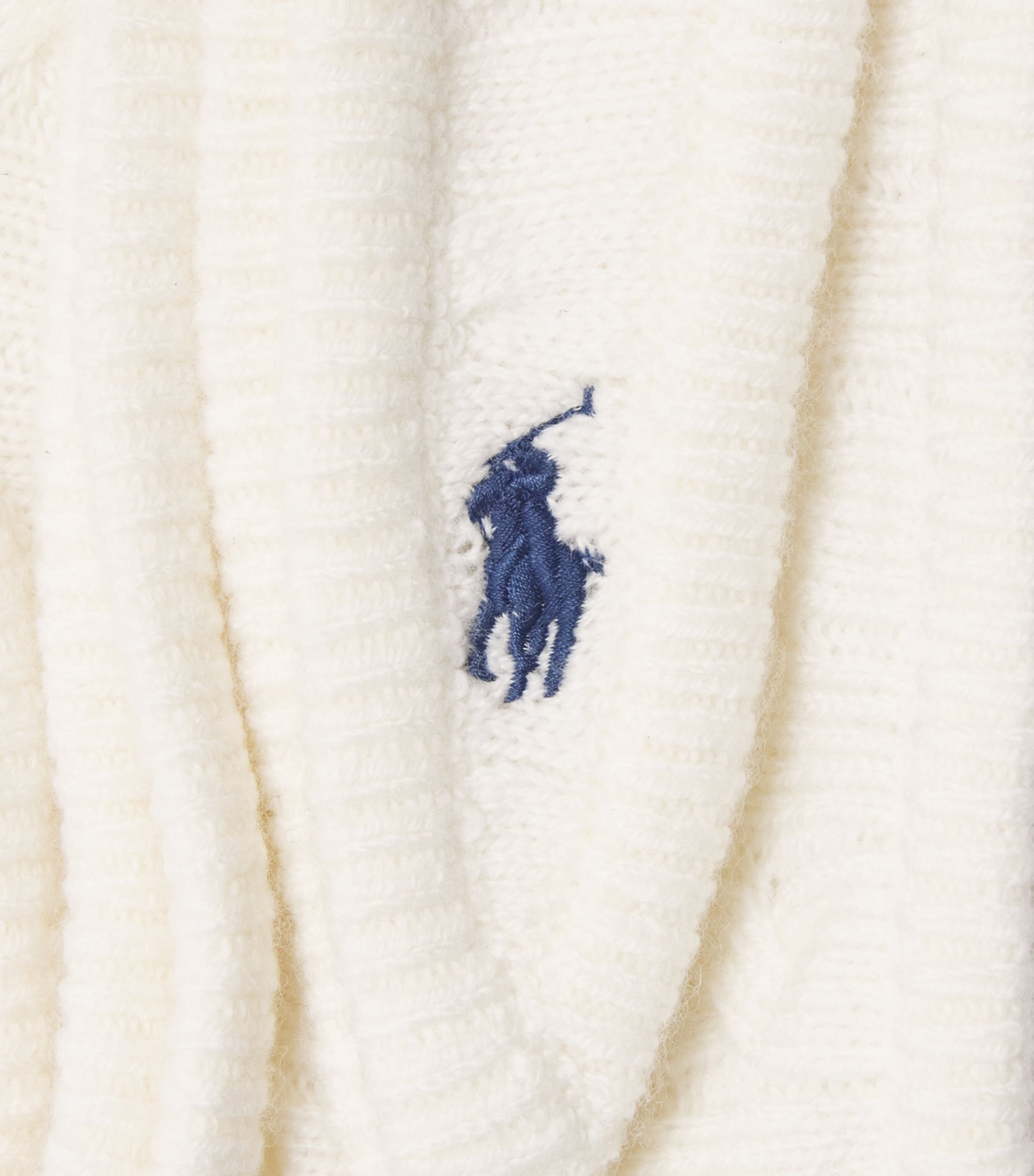 Polo Ralph Lauren Wool-Cashmere Cable-Knit Wrap Snood Cream Image 4
