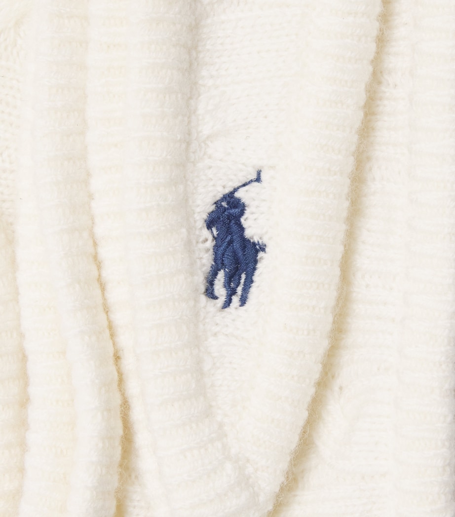 Polo Ralph Lauren Wool-Cashmere Cable-Knit Wrap Snood Cream Image 4