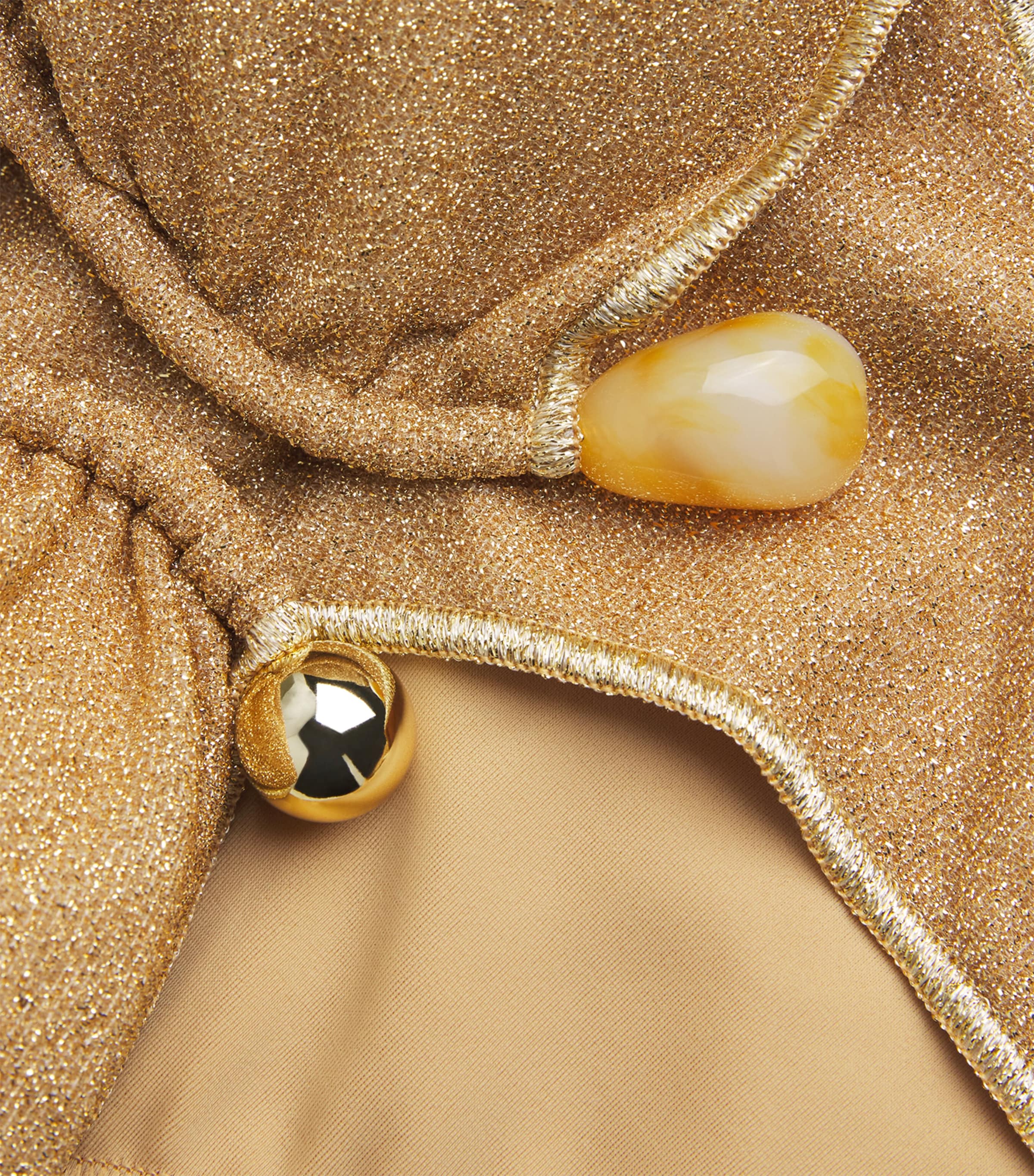 Oséree Womens Lumière Stones Bikini Gold Image 4