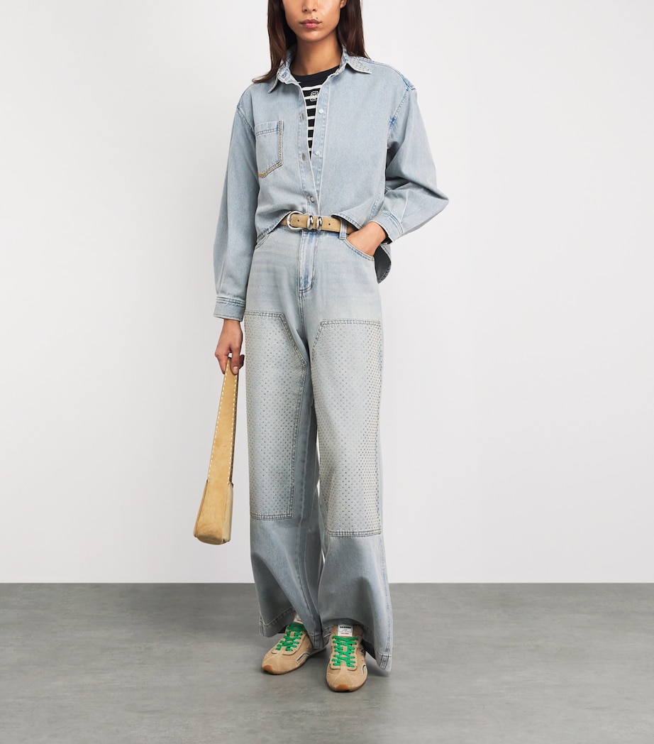 Sandro Paris Suede Light Wave Sneakers Beige Image 2