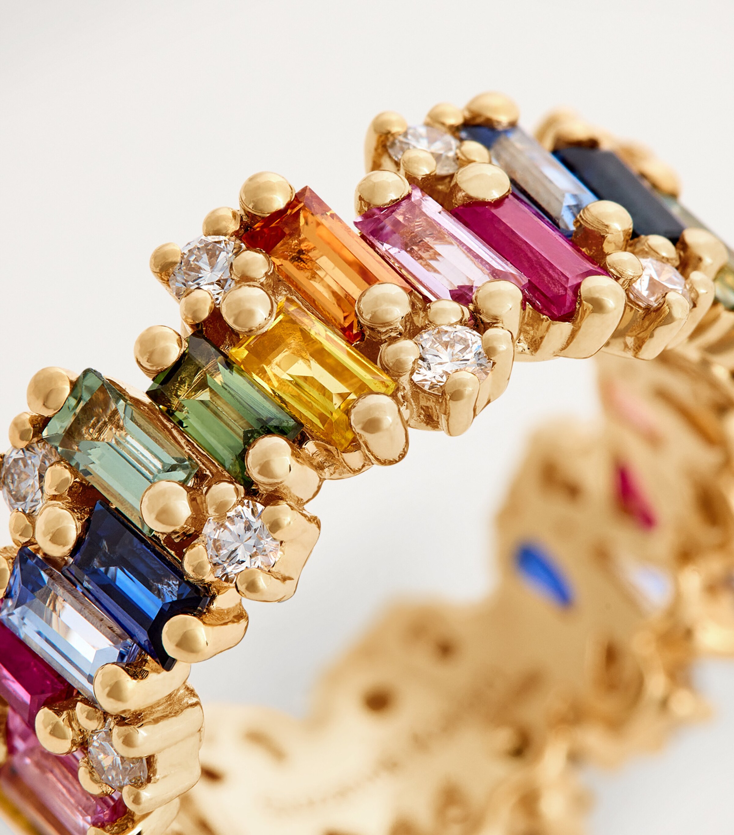 Yellow Gold, Diamond and Sapphire Shimmer Audrey Ring 18K YG/RS Image 6