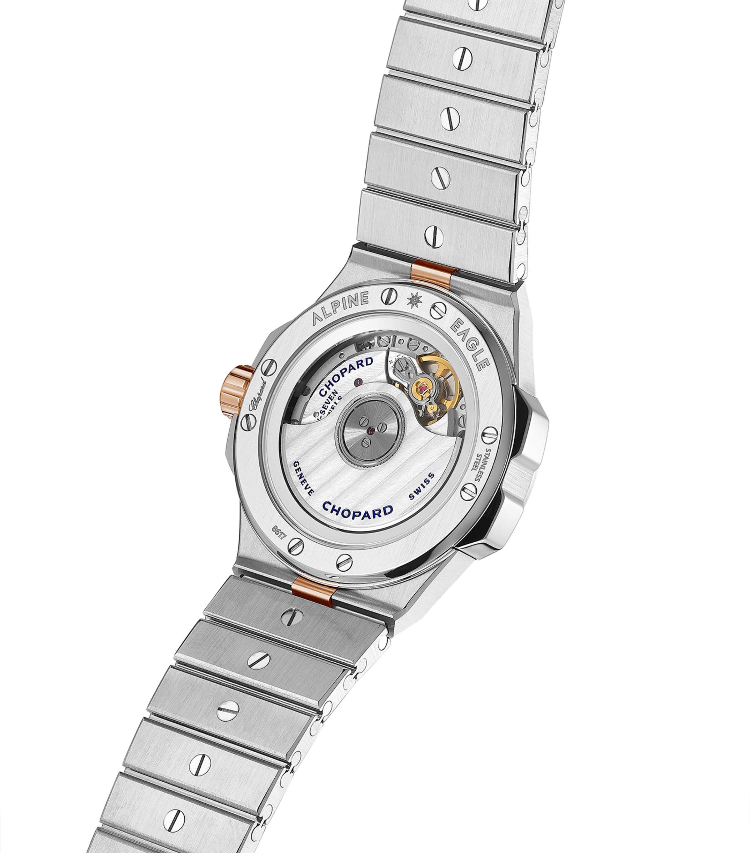 Chopard Rose Gold and Stainless Steel Alpine Eagle Watch 33mm Rose Gold/stainless Image 7