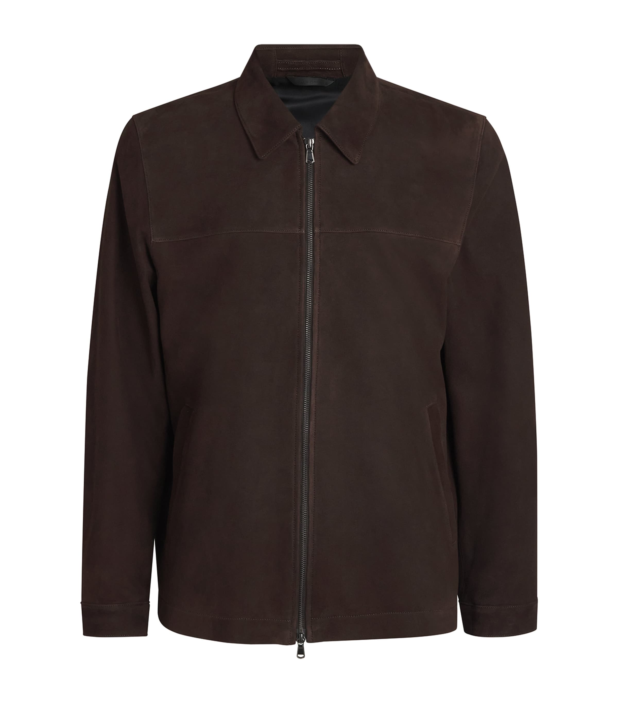 Suede Harrington Jacket COCOA Image 1