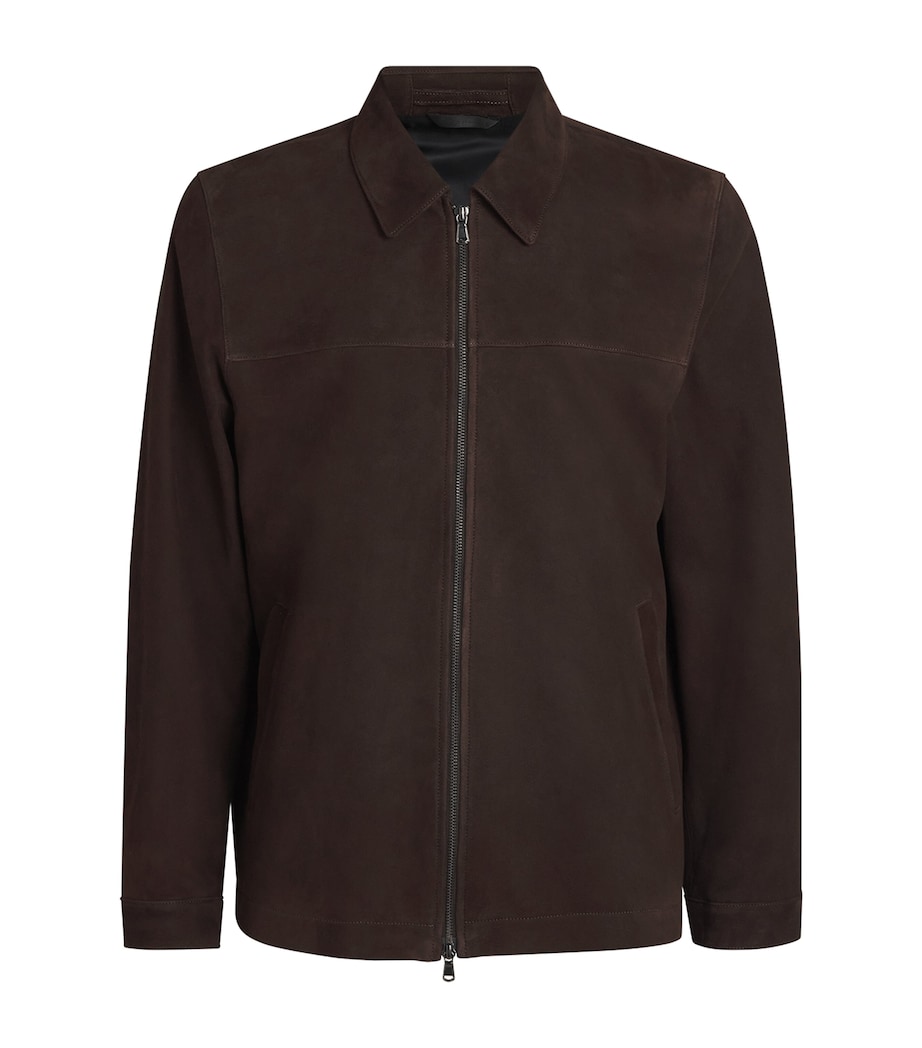 Suede Harrington Jacket COCOA Image 1