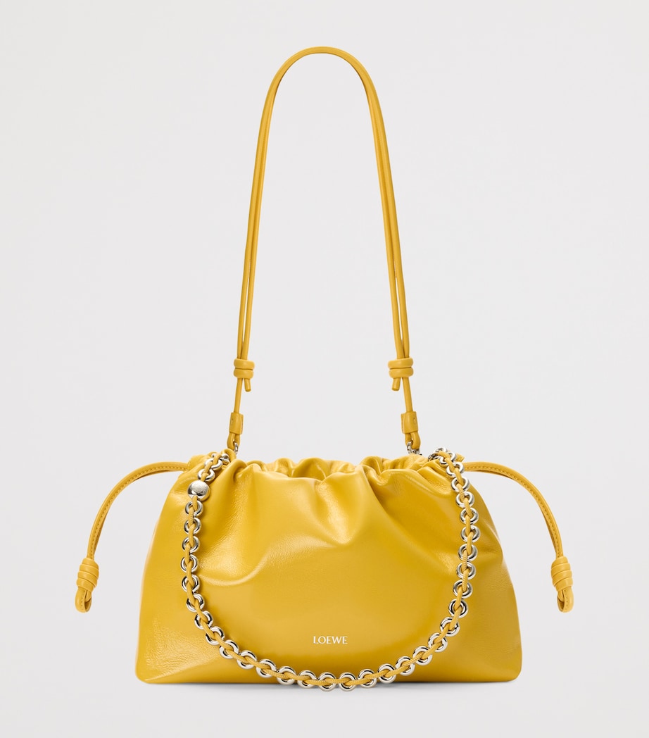 Medium Leather Flamenco Shoulder Bag YELLOW Image 6